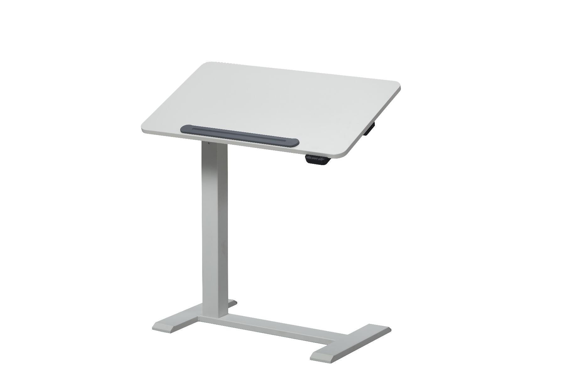 KOWO Solid 28" Adjustable Standing Desk, White, large