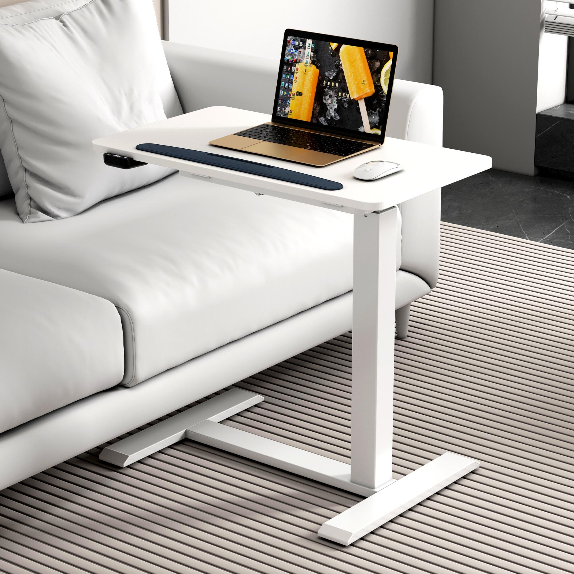 KOWO Solid 28" Adjustable Standing Desk, White, large