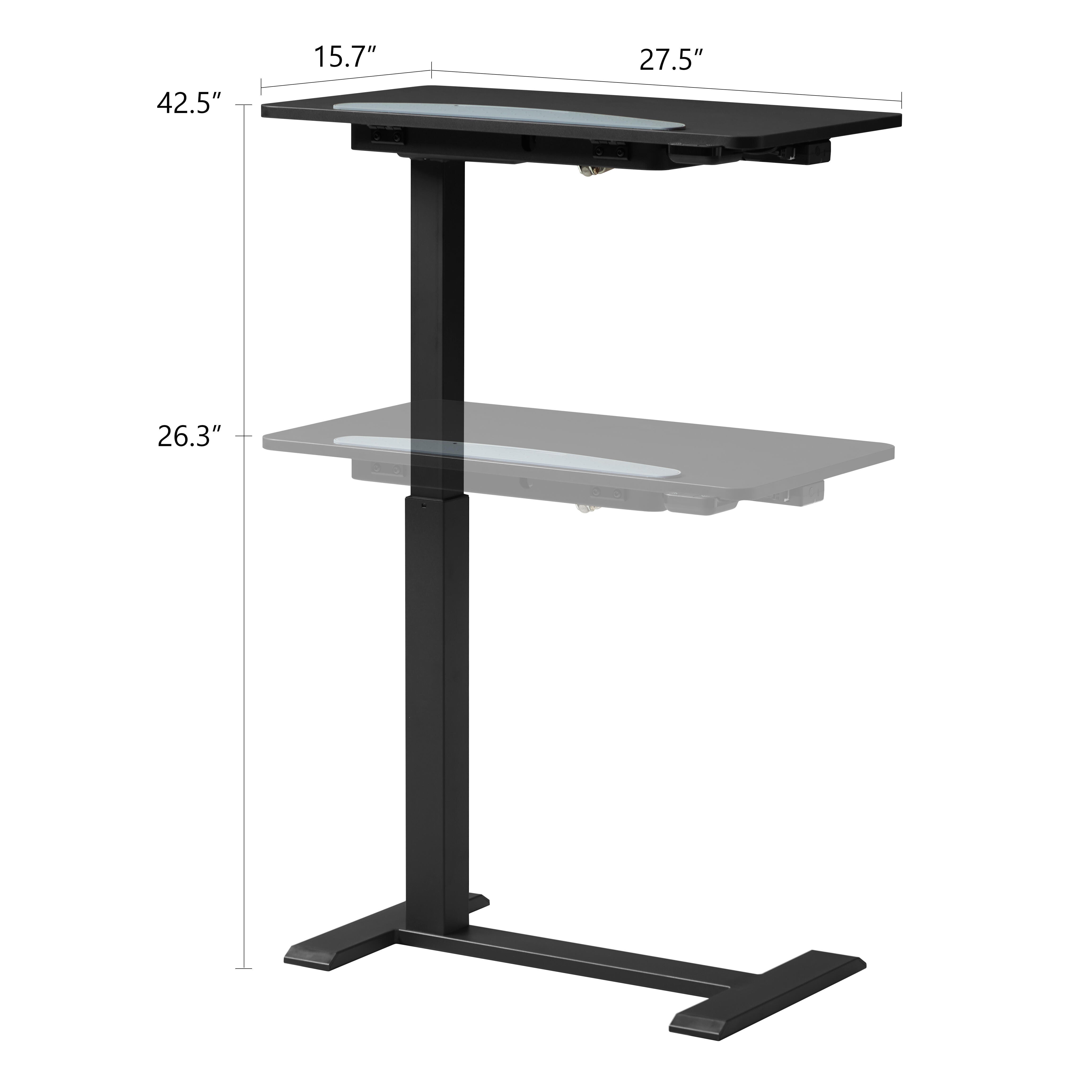 KOWO 28" Adjustable Standing Desk, Black, large