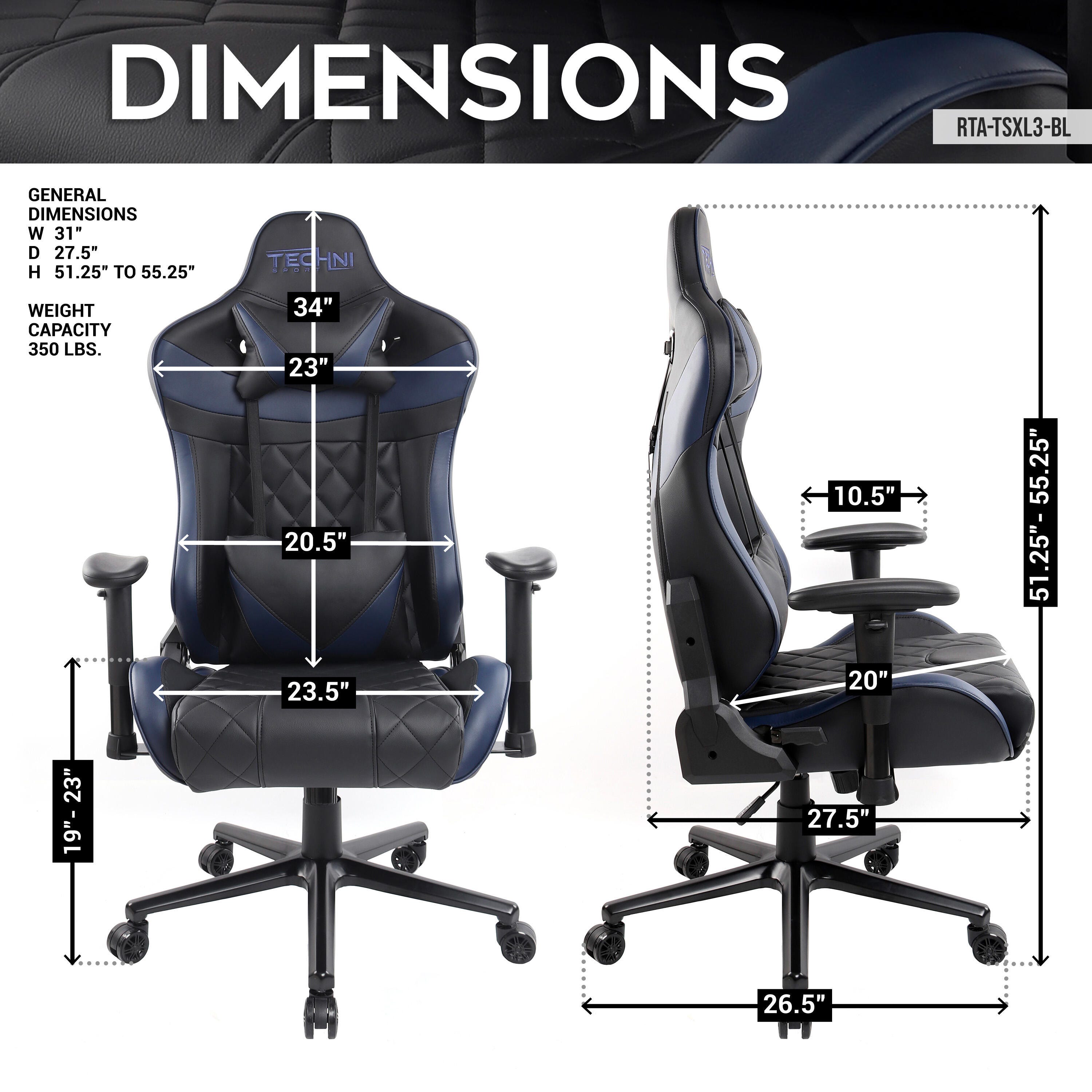 Techni Sport Gaming Chair, , large