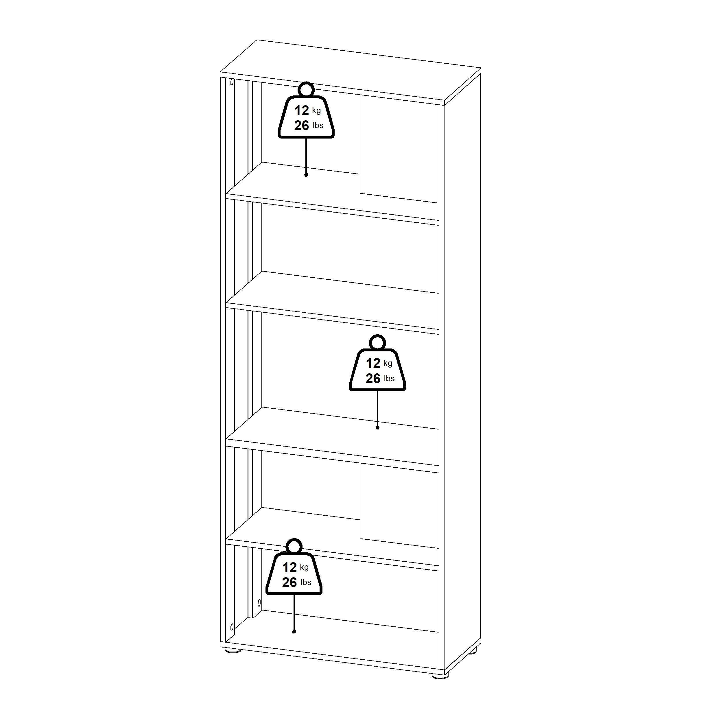 Tvilum Sign 5" Bookcase, White, large