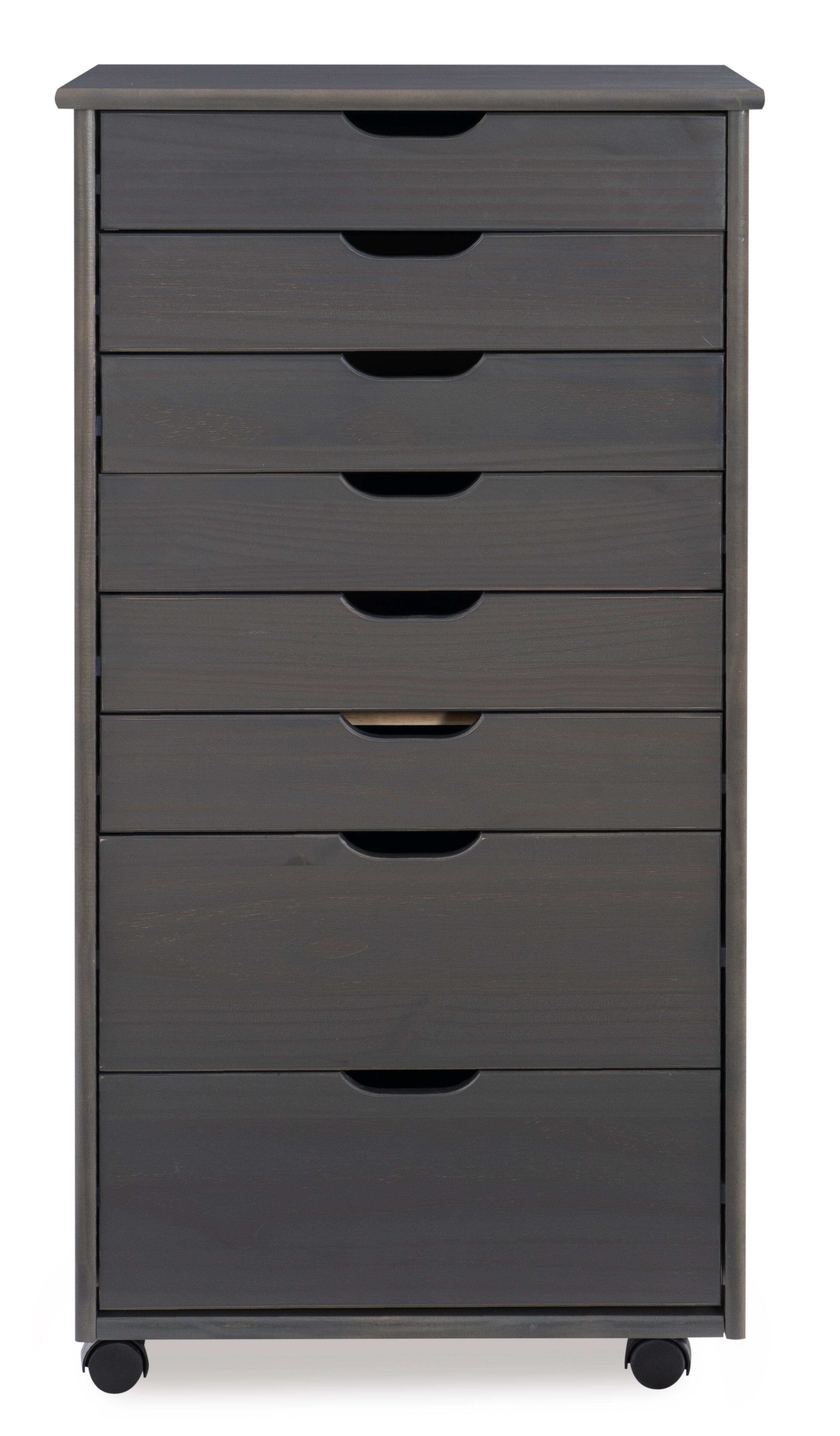 Linon Rudy 8 Drawer Storage Cabinet, Gray, large
