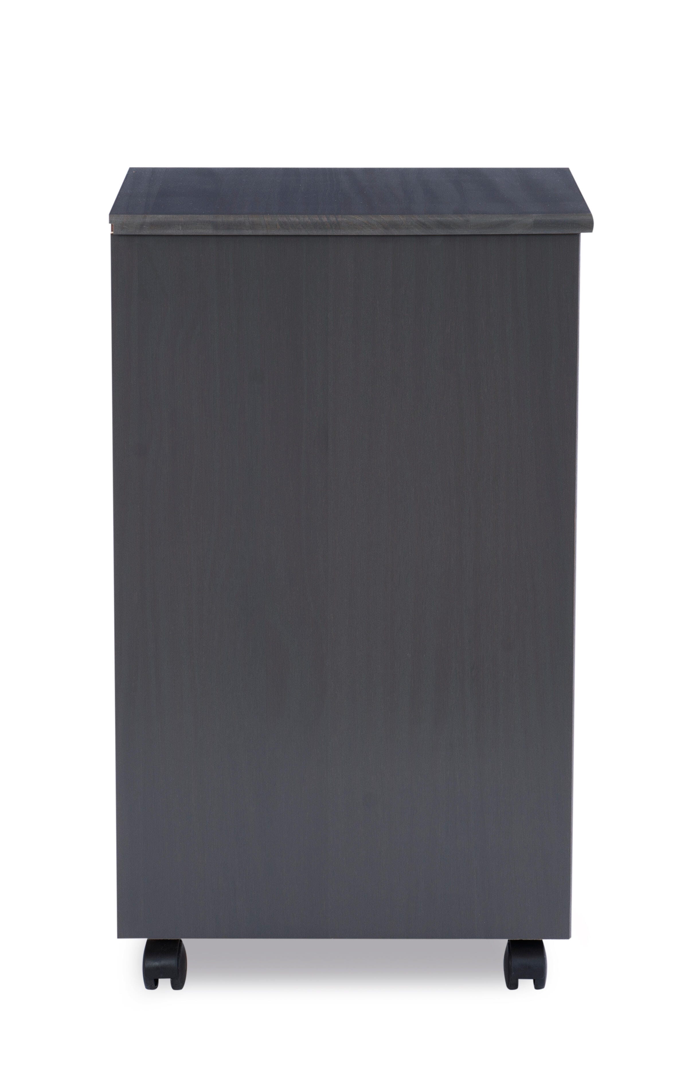 Linon Rudy Solid 6 Drawer Rolling Storage Cabinet, Gray, large
