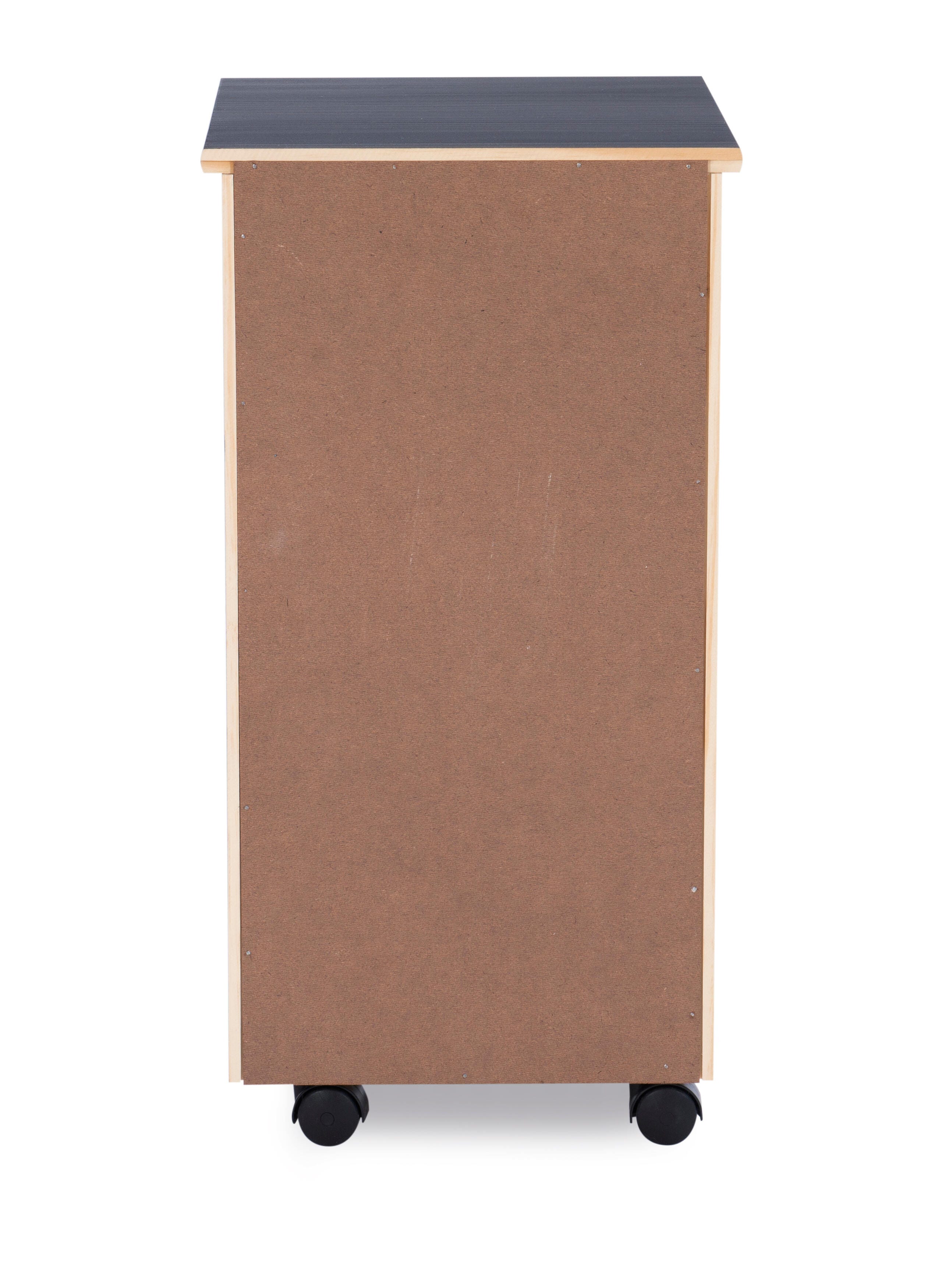 Linon Rudy Solid 6 Drawer Rolling Storage Cabinet, Gray, large
