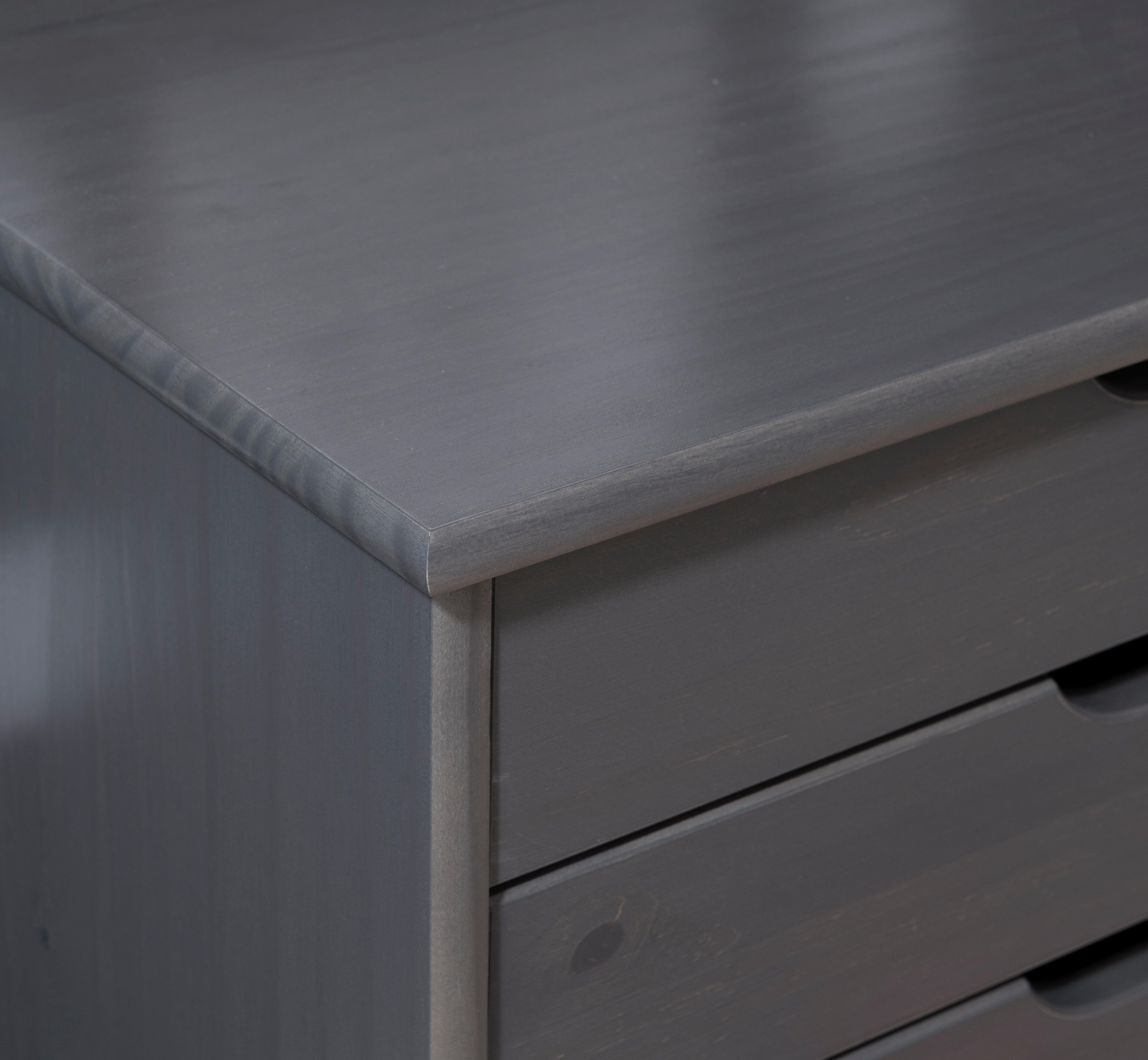 Linon Rudy 6 Drawer Storage Cabinet, Gray, large