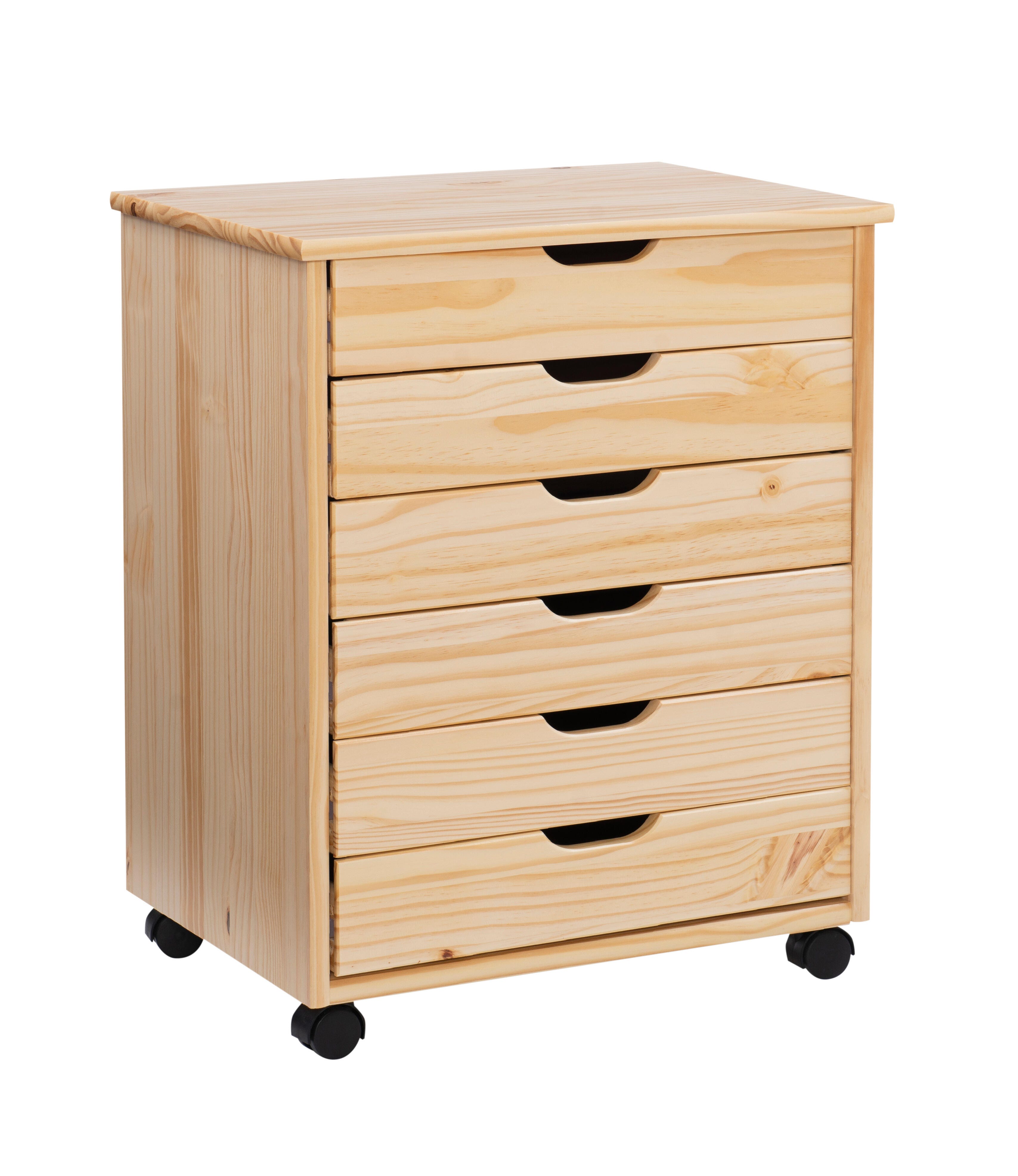 Linon Rudy 6 Drawer Storage Cabinet, Natural, large