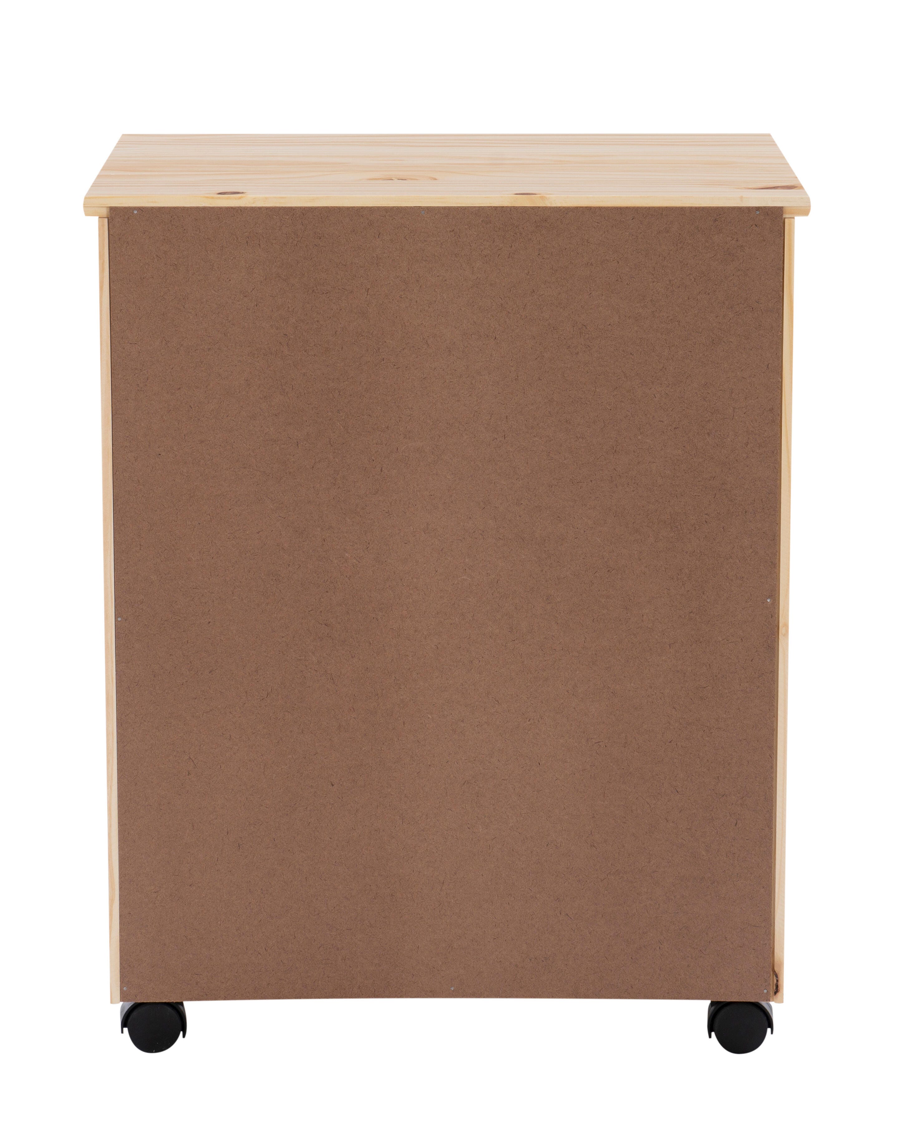 Linon Rudy 6 Drawer Storage Cabinet, Natural, large