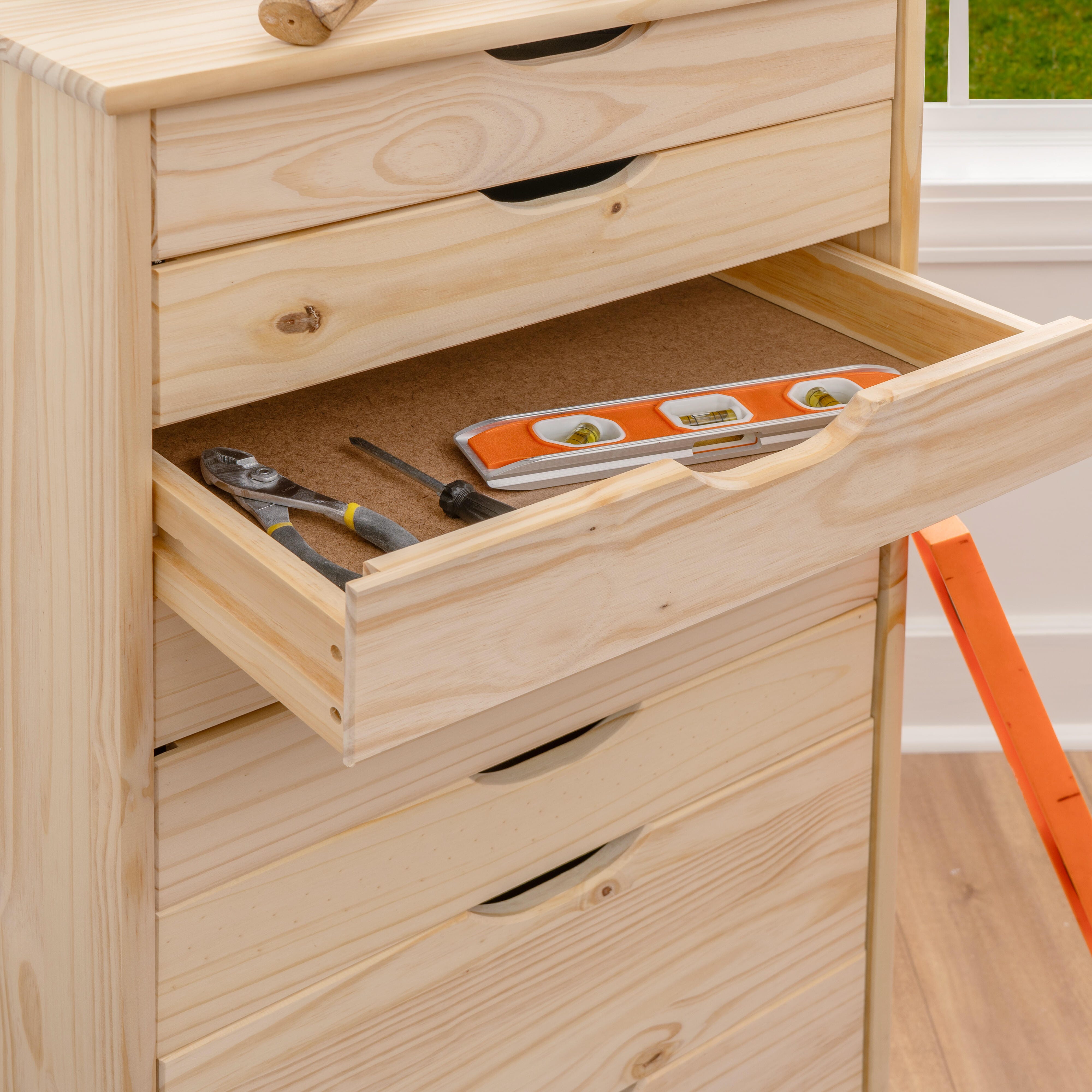 Linon Rudy Solid 8 Drawer Storage Cabinet, , large