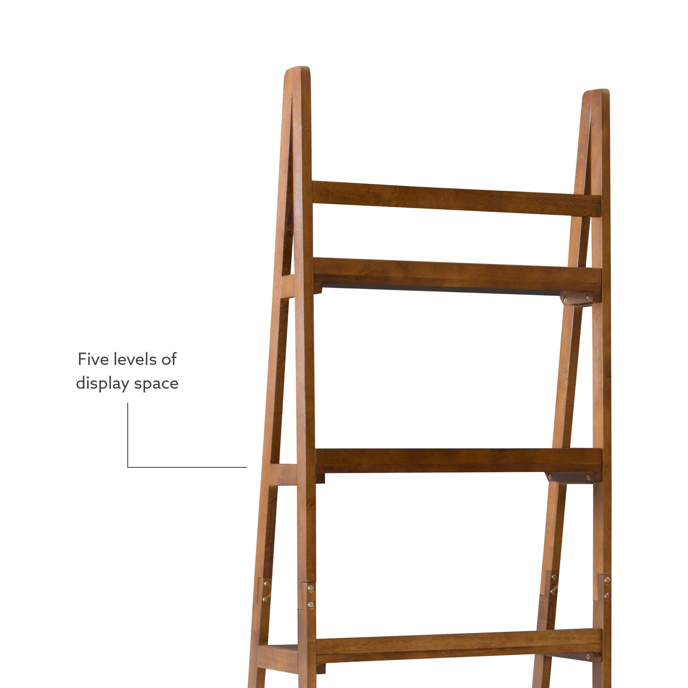 Linon Farren 72" Ladder Bookcase, , large