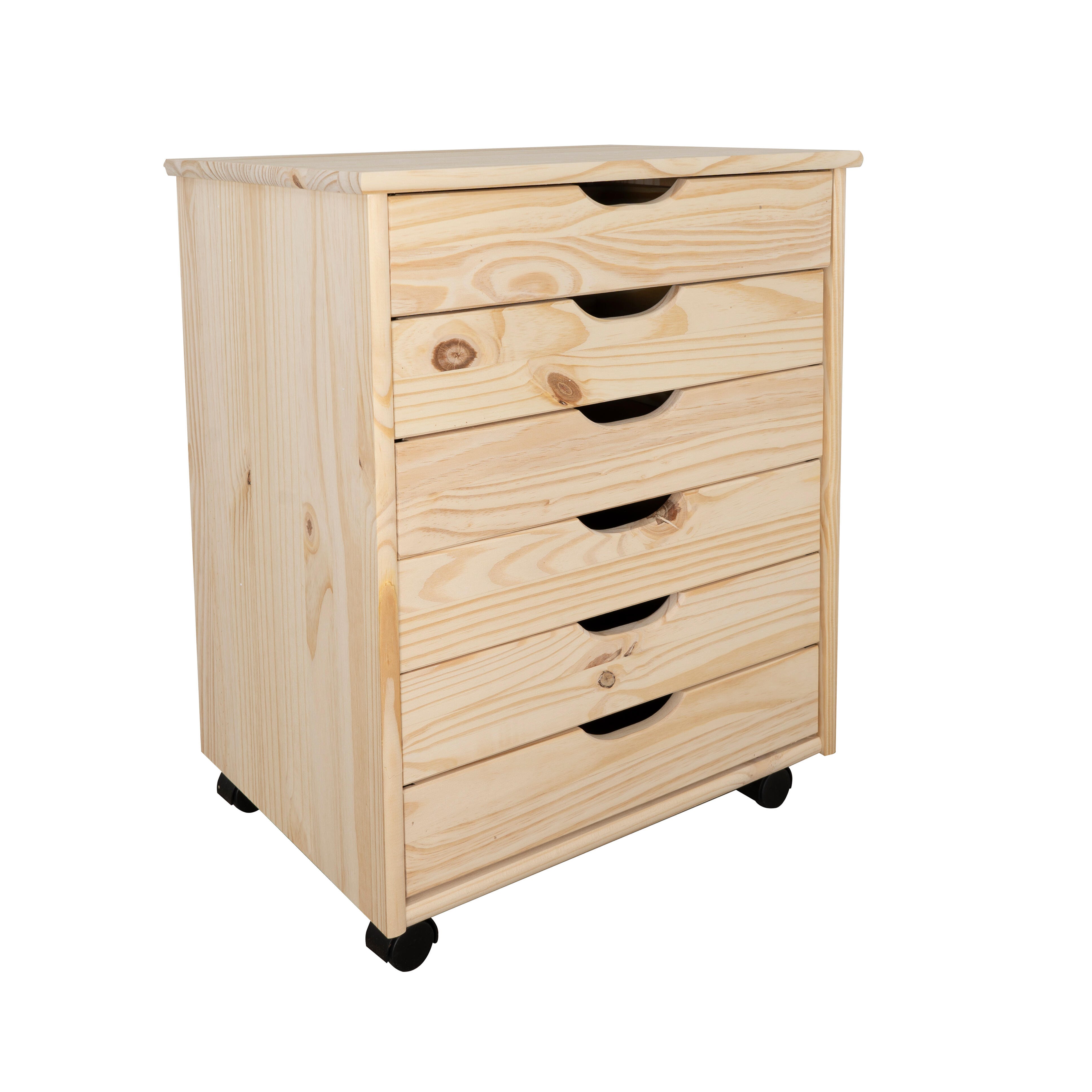 Linon Rudy Solid 6 Drawer Storage Cabinet, , large