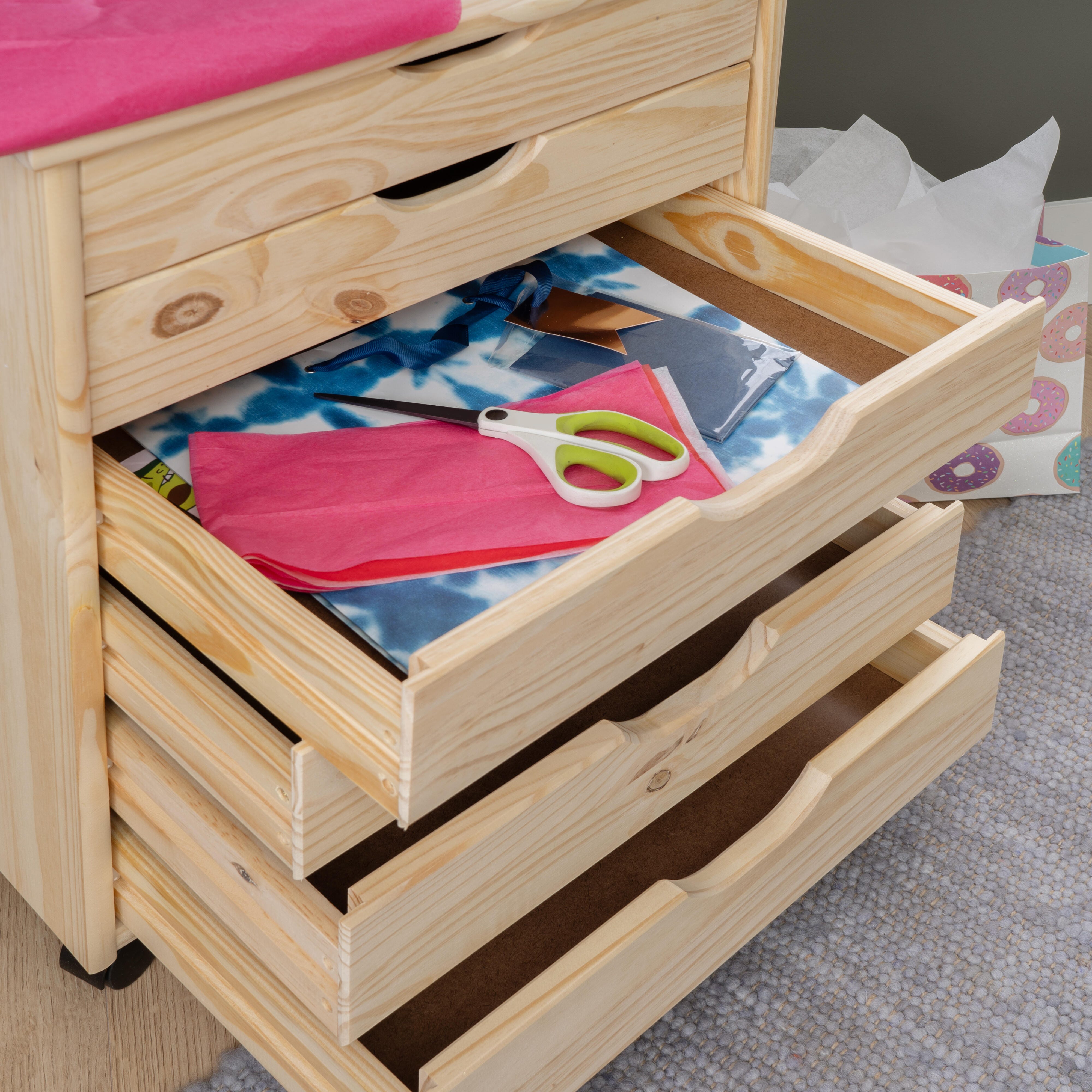 Linon Rudy Solid 6 Drawer Storage Cabinet, , large