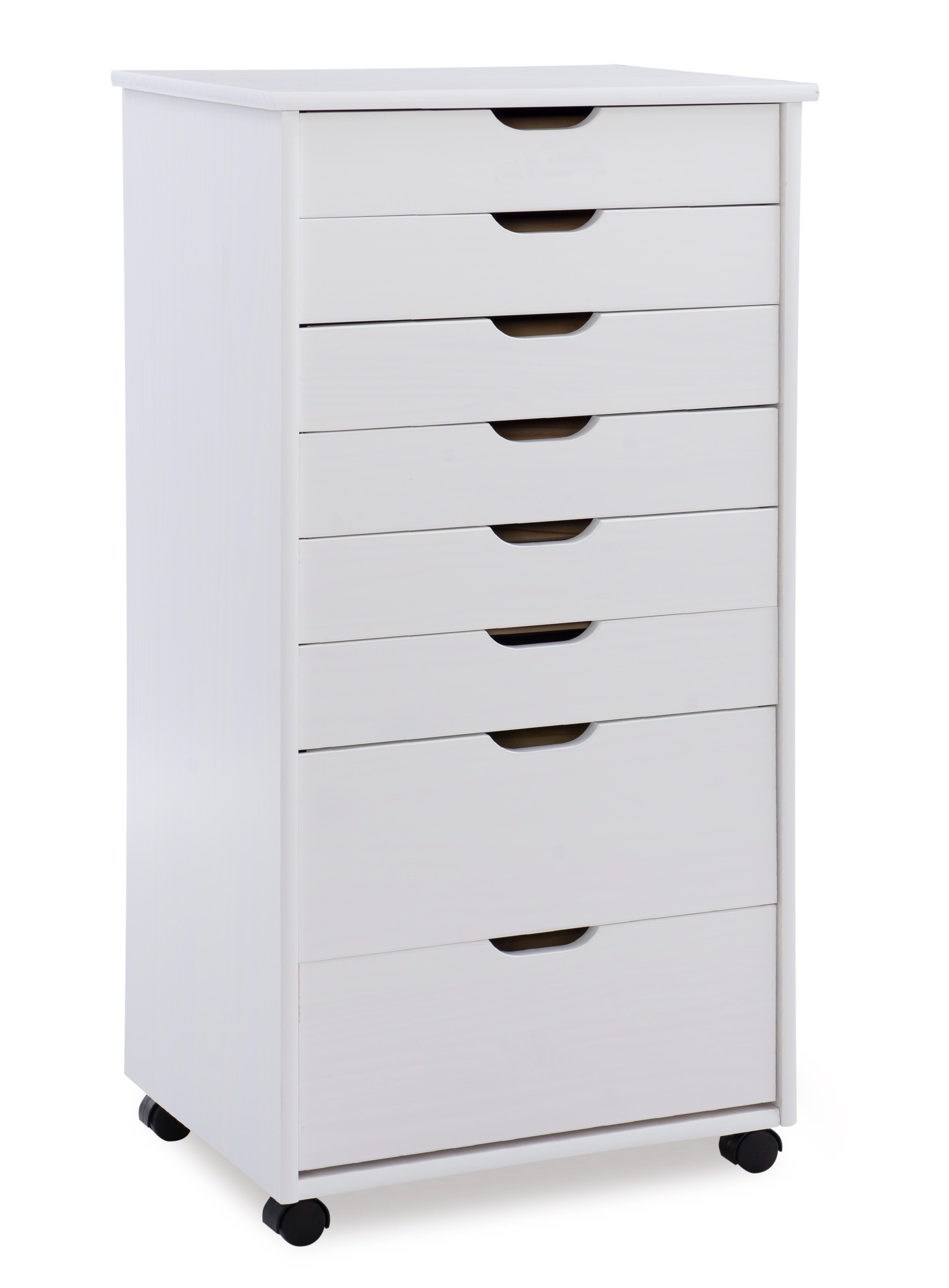 Linon Rudy 8 Drawer Storage Cabinet, White, large