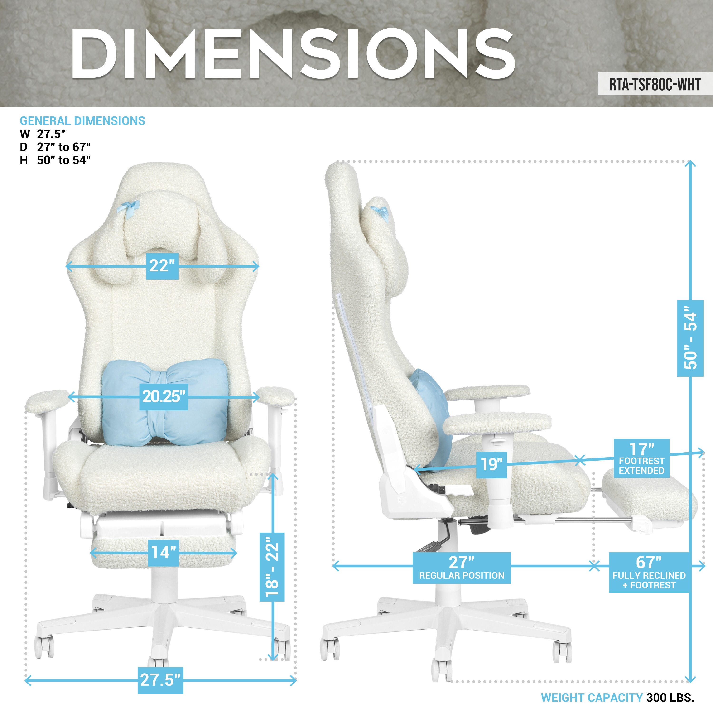 Techni Sport Bunny Gaming Chair, , large