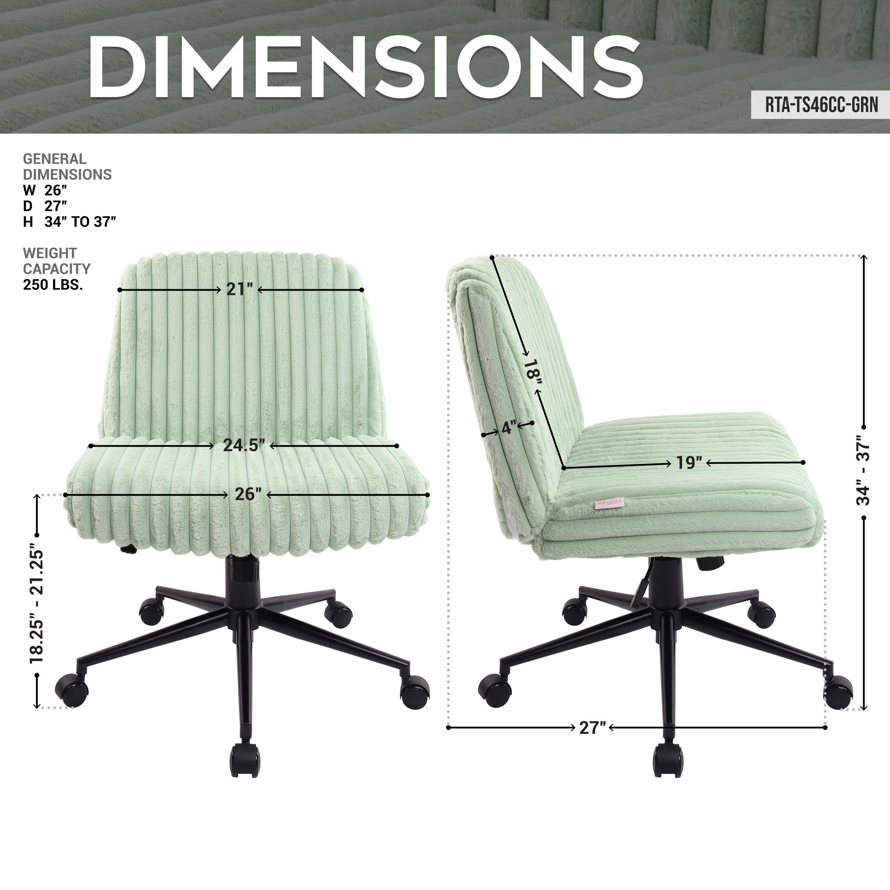 Techni Sport Criss Cross Gaming Chair, Green, large