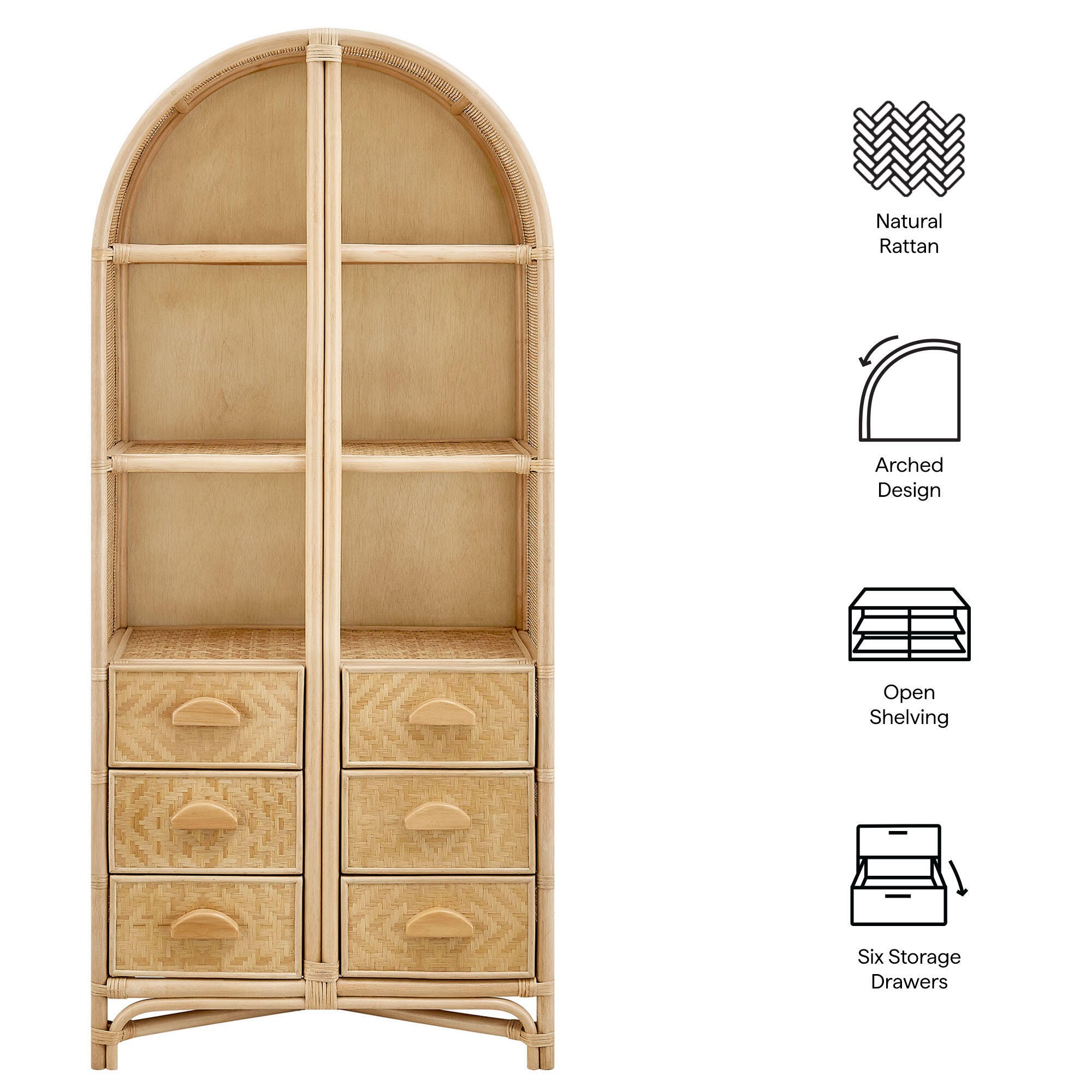 Modway Jane 71" Bookcase, , large