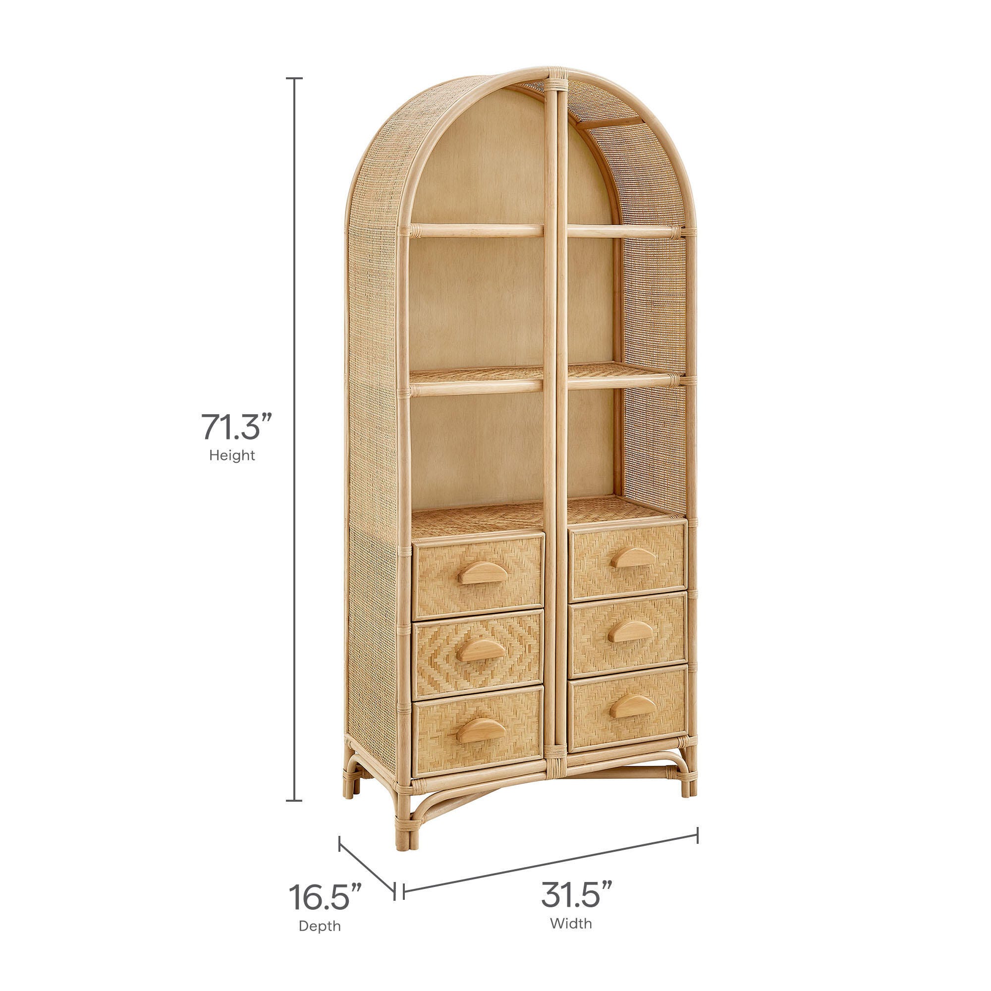 Modway Jane 71" Bookcase, , large