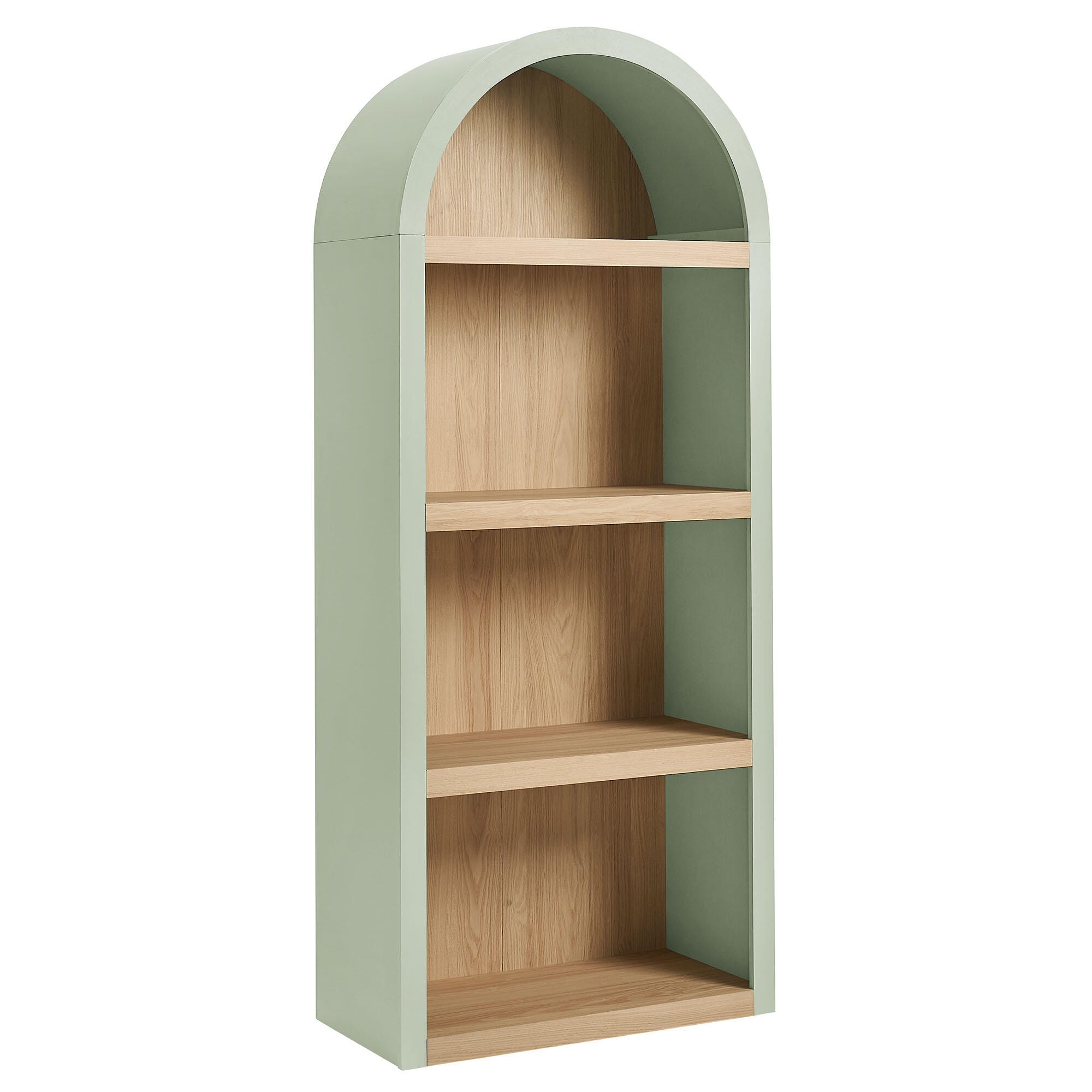 Modway Caleb 75" Bookcase, Sage, large