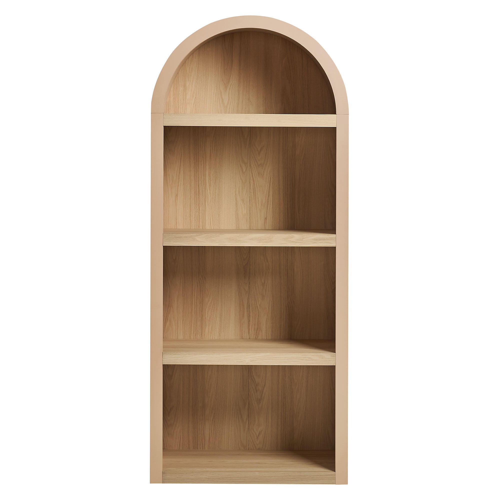 Modway Caleb 75" Bookcase, Tan, large