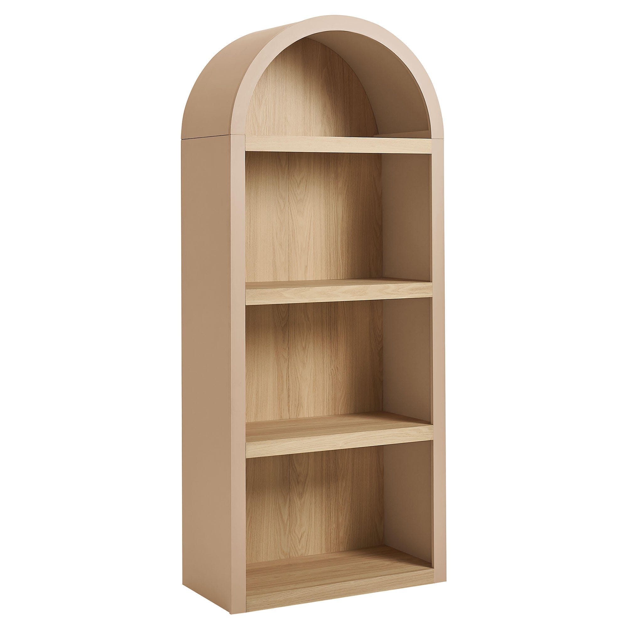Modway Caleb 75" Bookcase, Tan, large