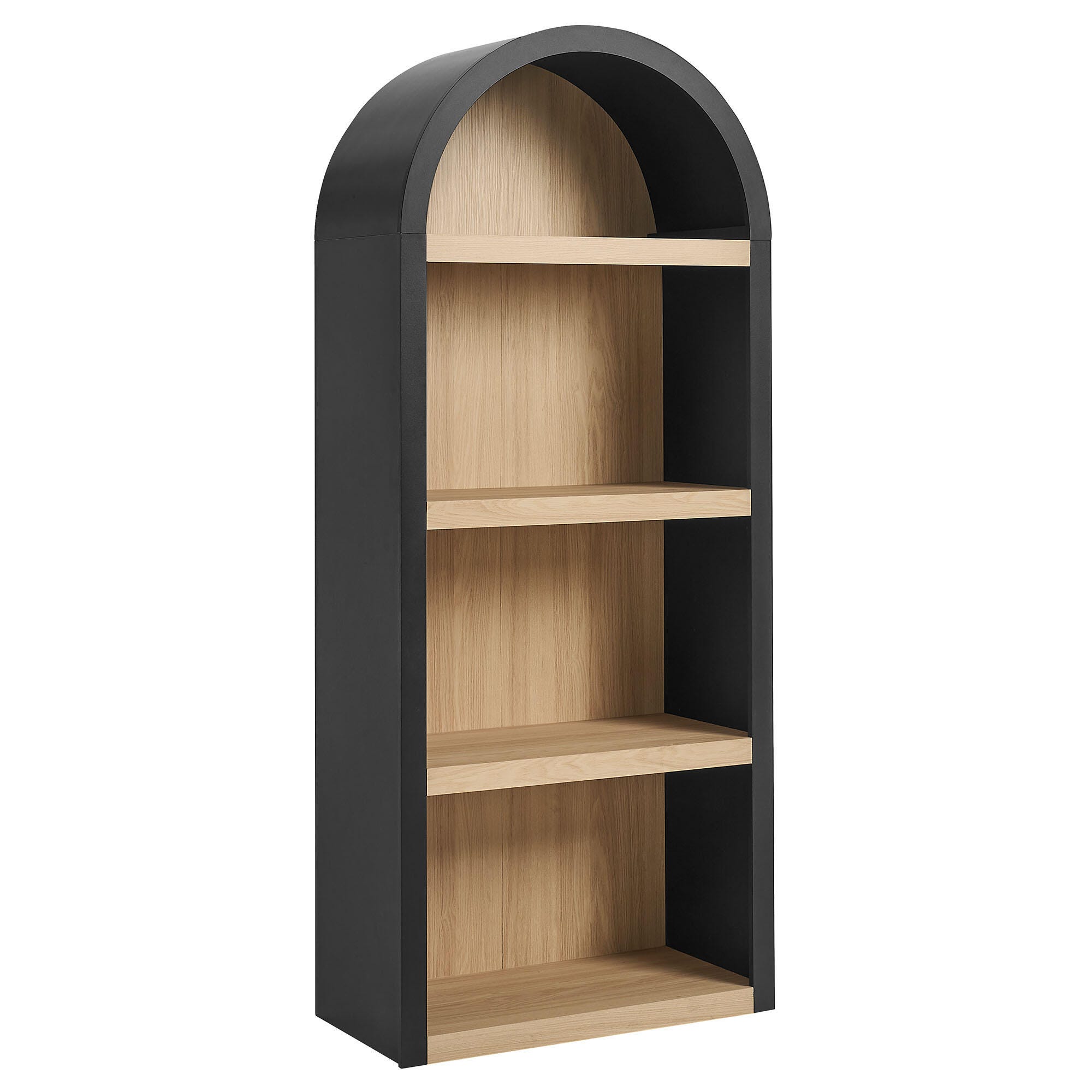 Modway Caleb 75" Bookcase, Black, large