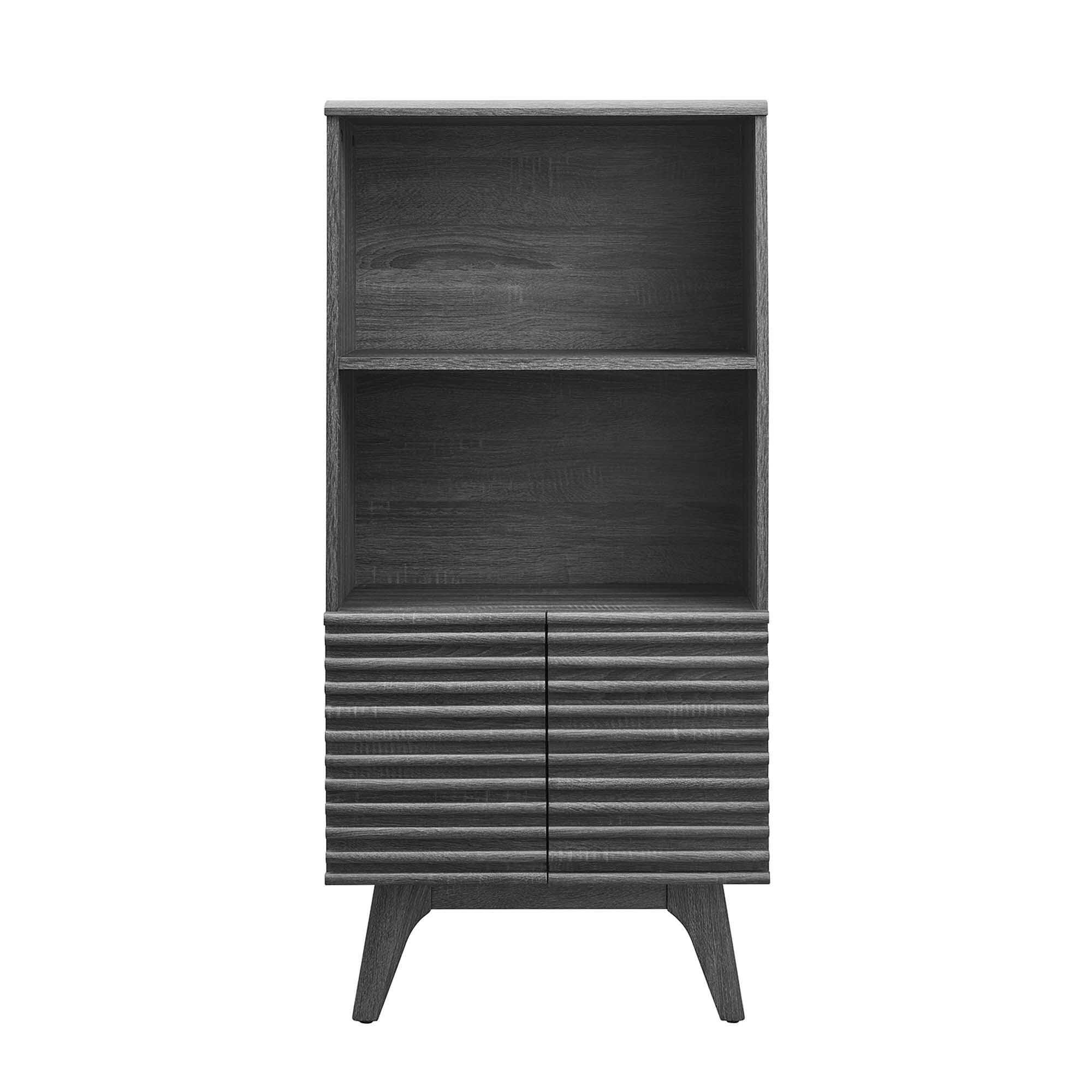 Modway Render 49" Bookcase, Charcoal