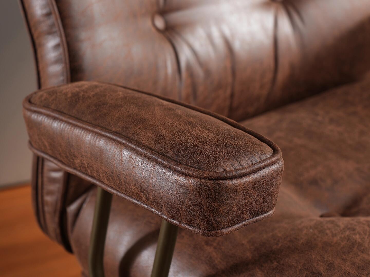 HOMLUX Solid Home Office Desk Chair, Dark Brown, large