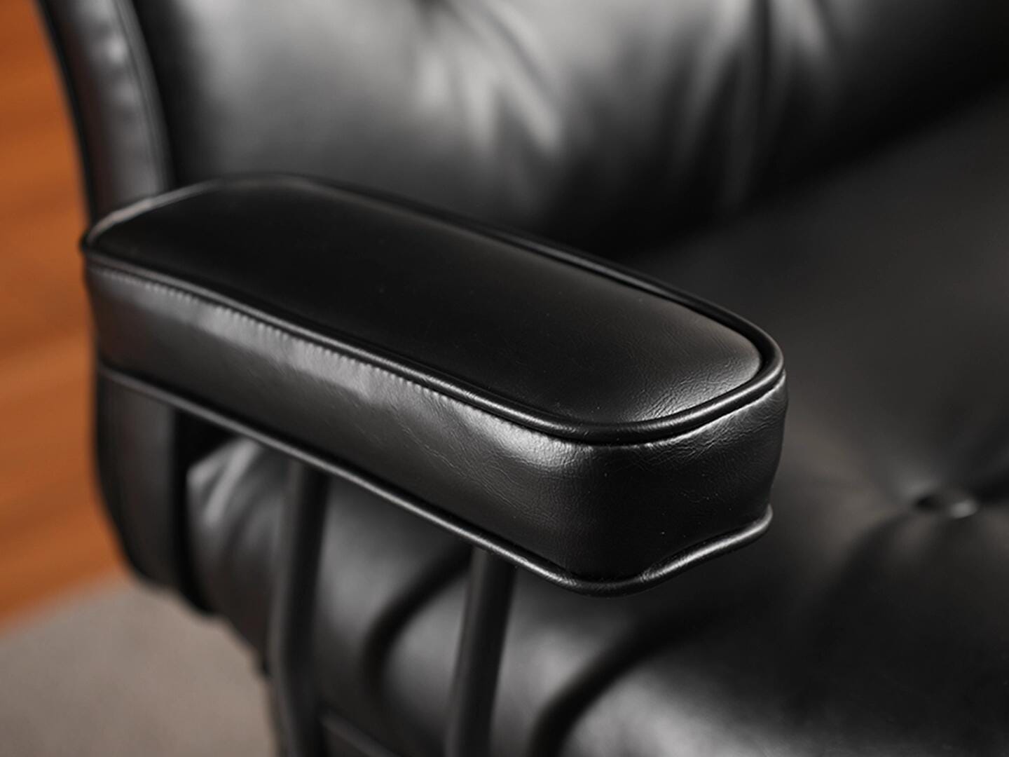 HOMLUX Solid Home Office Desk Chair, Black, large