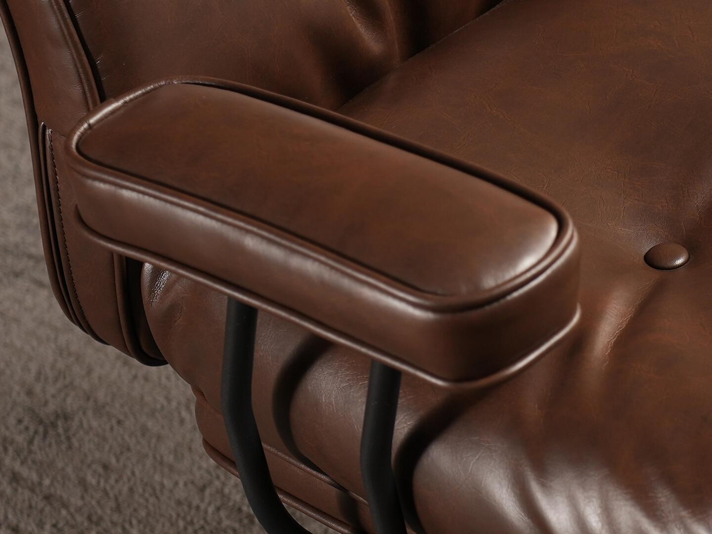 HOMLUX Solid Home Office Desk Chair, Brown, large
