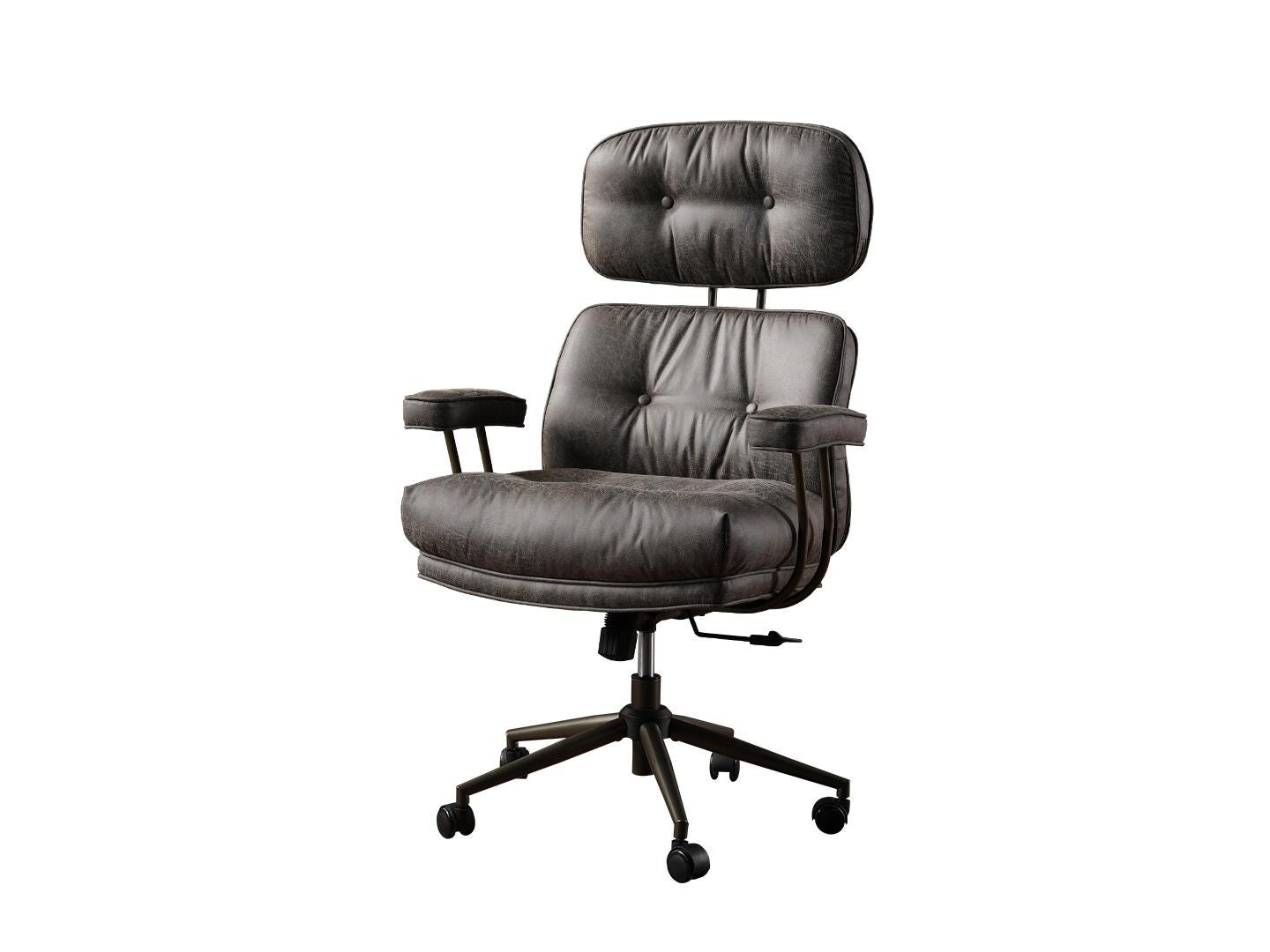 HOMLUX Solid Home Office Desk Chair, Gray, large
