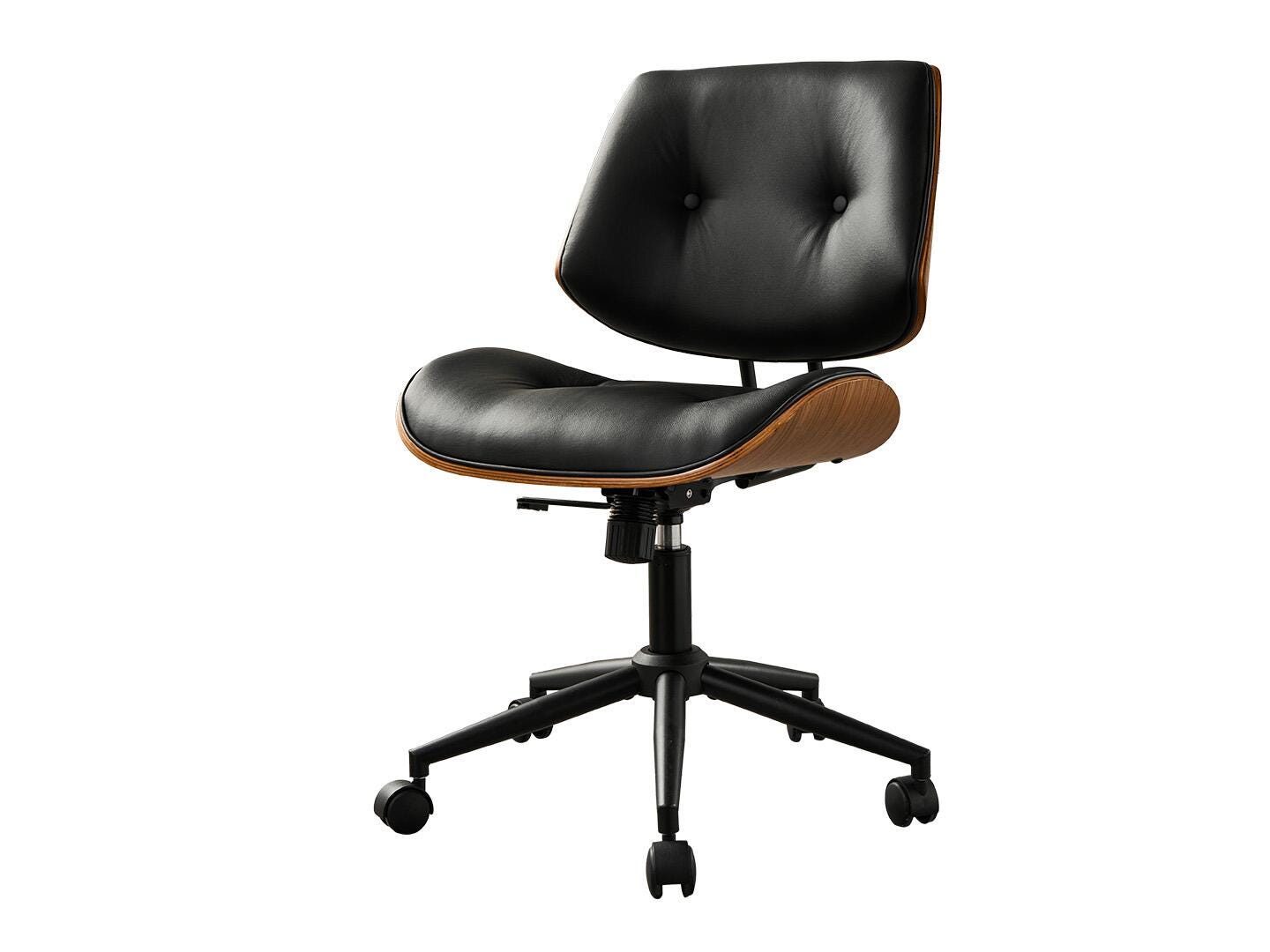 HOMLUX Home Office Desk Chair, Black/Brown, large