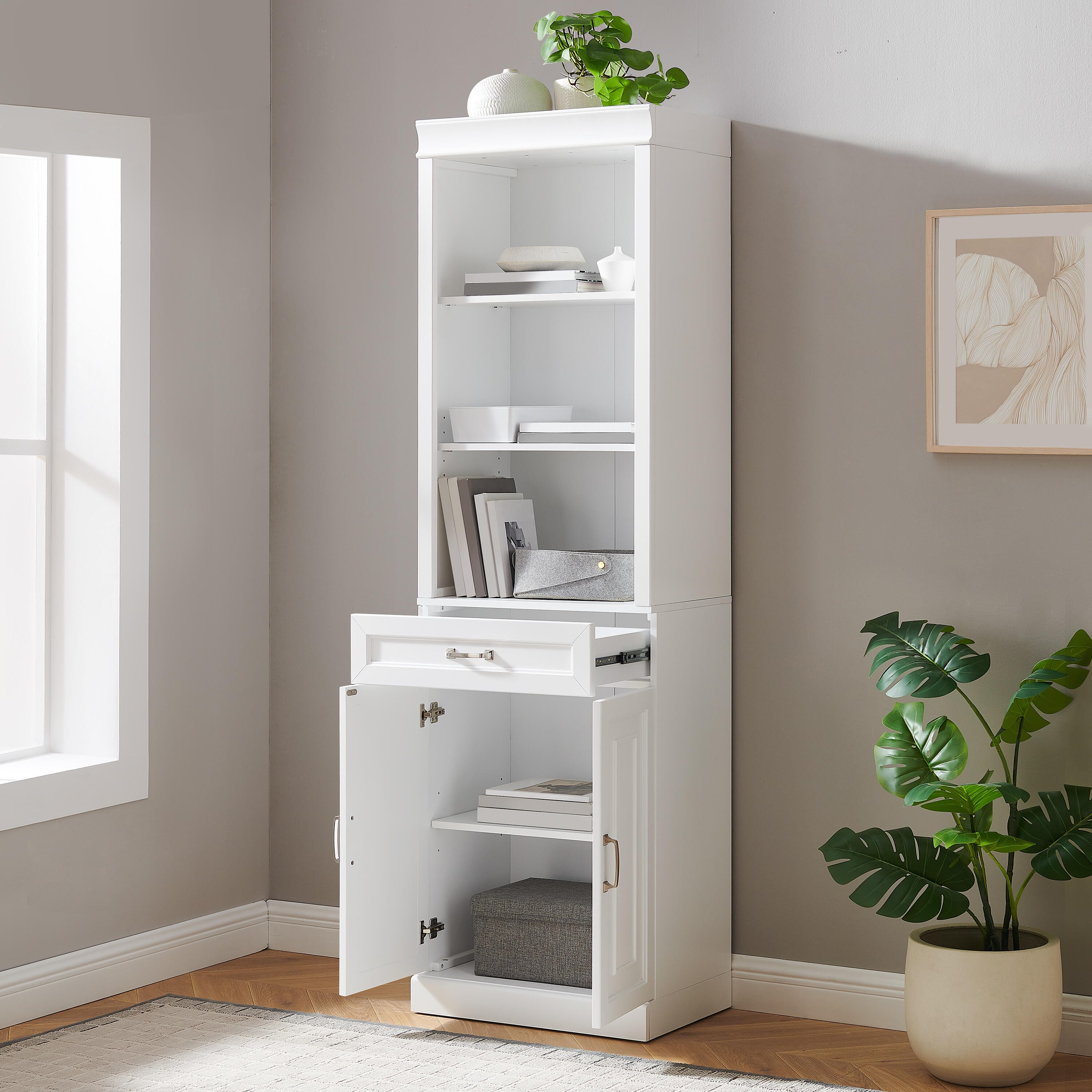 Crosley Furniture Stanton Storage Bookcase, , large