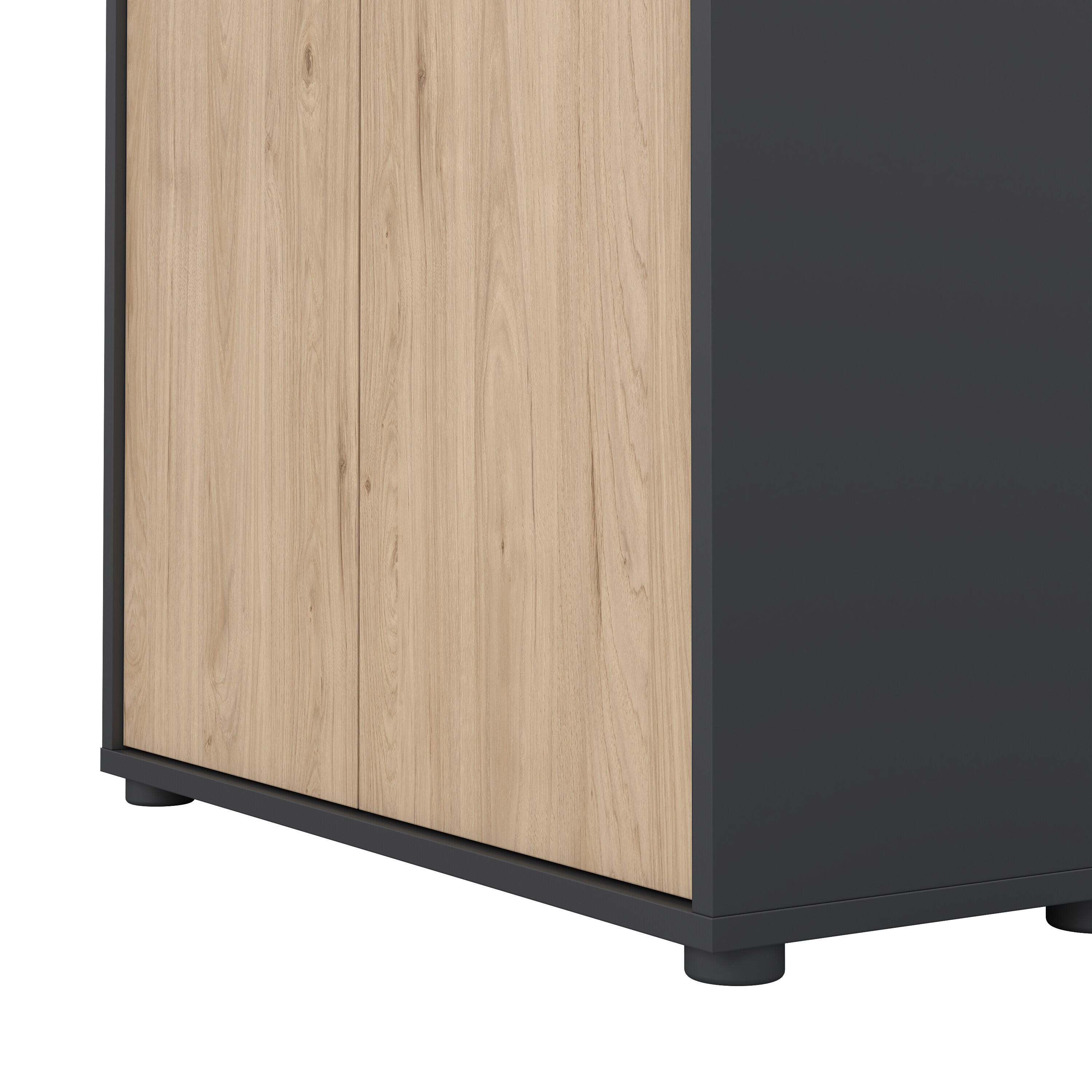 Tvilum Sign 48" Adjustable Bookcase, Gray/Jackson Hickory, large