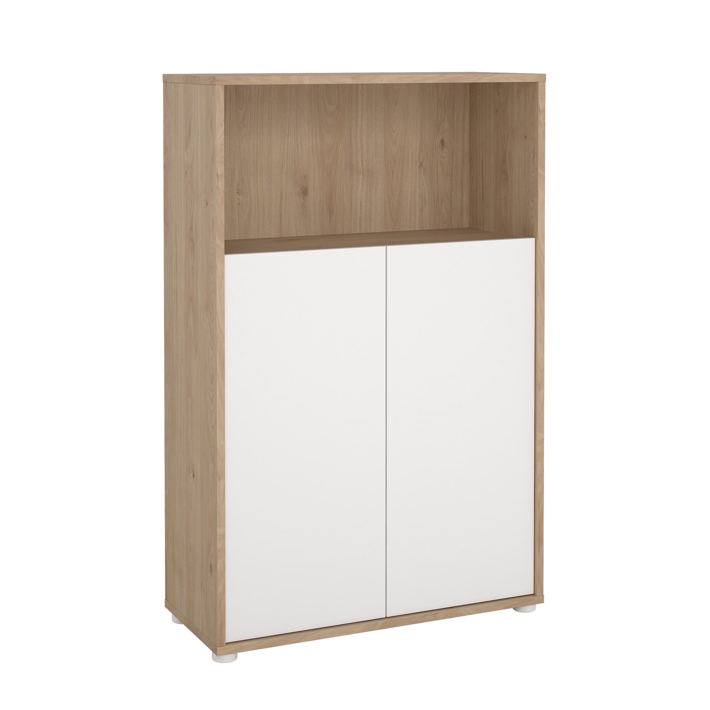 Tvilum Sign 48" Adjustable Bookcase, Jackson Hickory/White, large