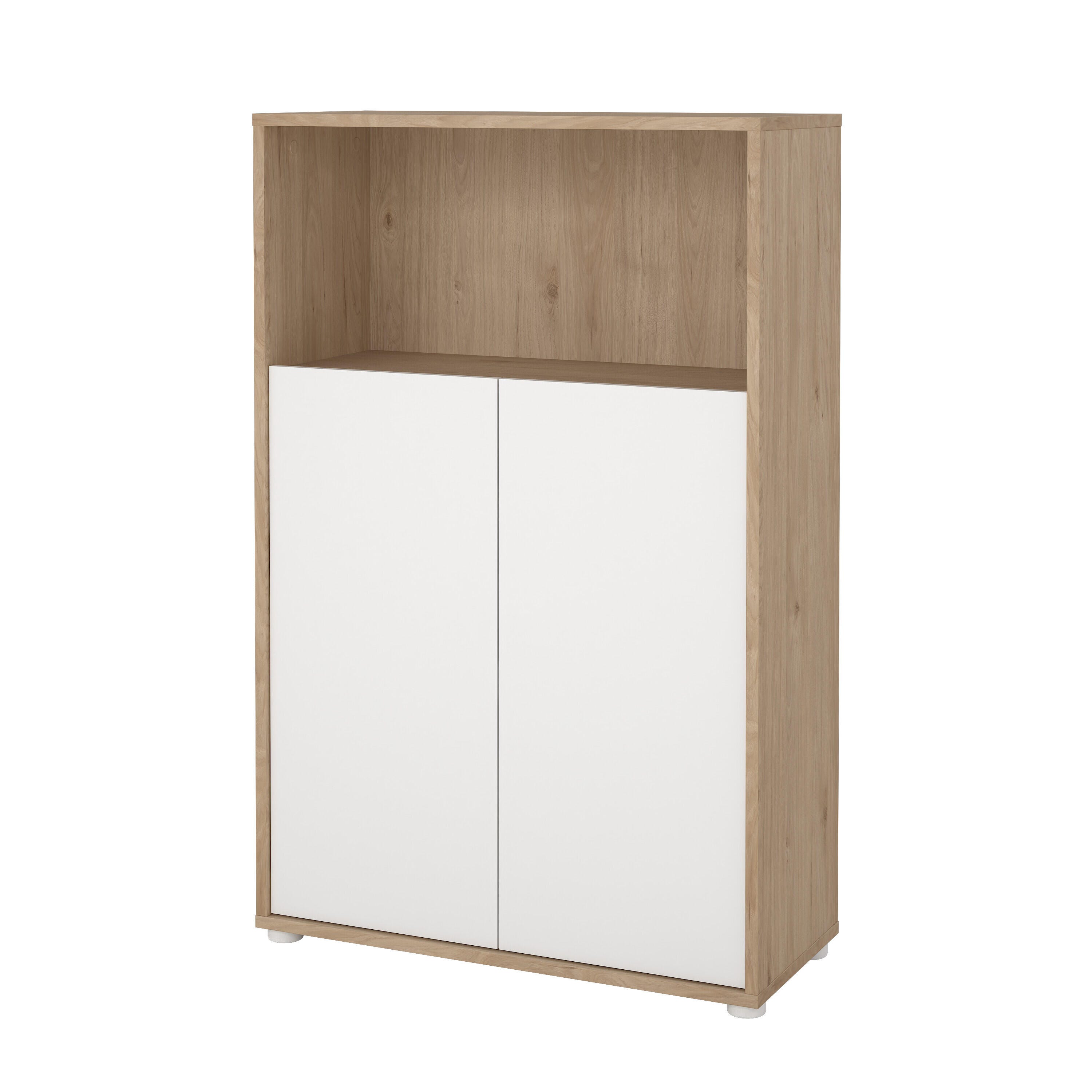 Tvilum Sign 48" Adjustable Bookcase, Jackson Hickory/White, large