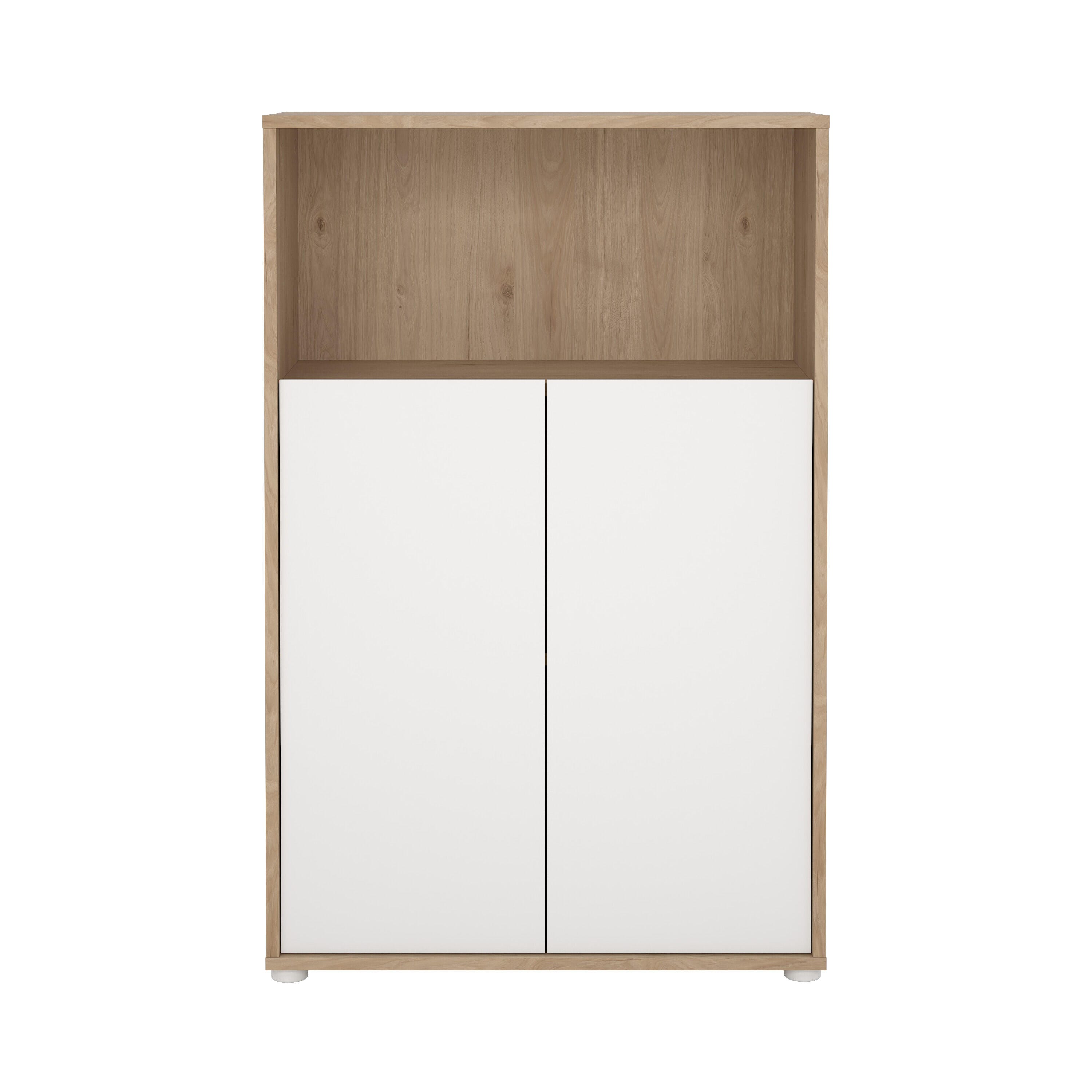 Tvilum Sign 48" Adjustable Bookcase, Jackson Hickory/White, large