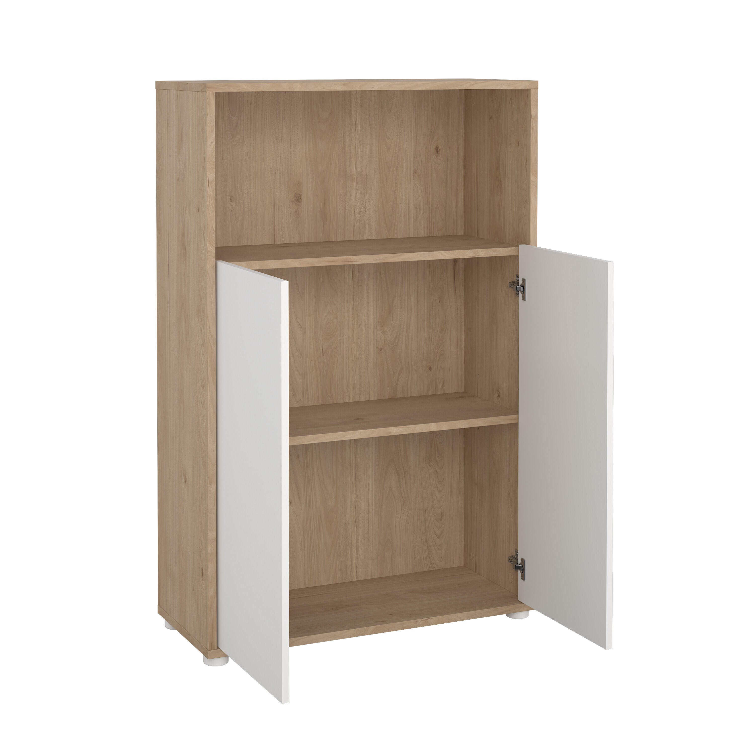 Tvilum Sign 48" Adjustable Bookcase, Jackson Hickory/White, large