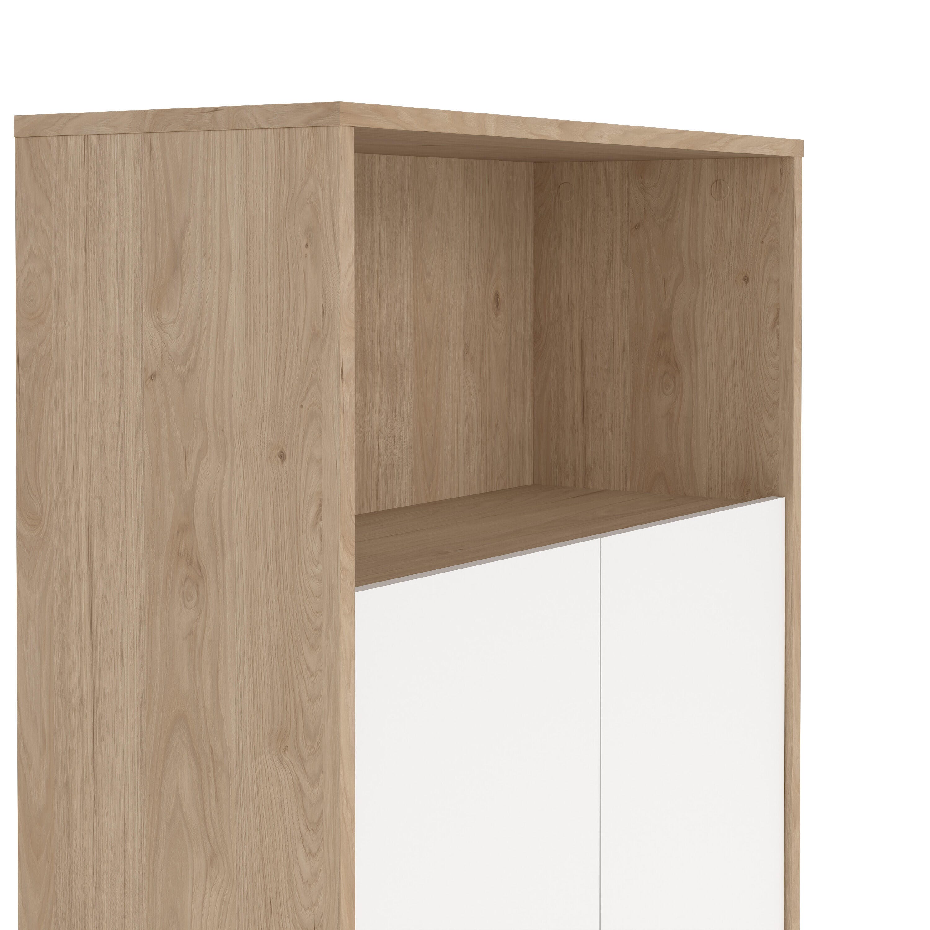Tvilum Sign 48" Adjustable Bookcase, Jackson Hickory/White, large