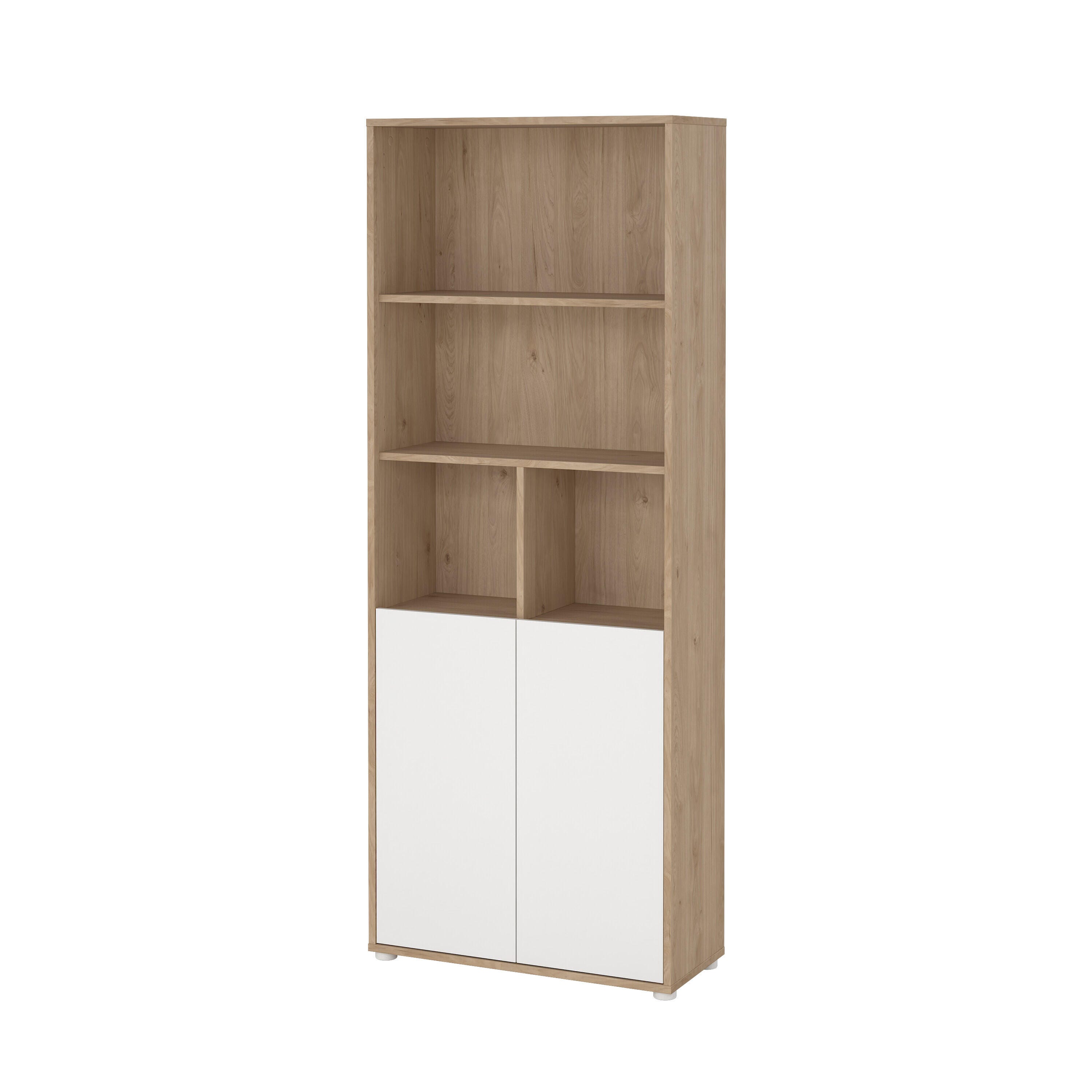 Tvilum Sign 80" Bookcase, Jackson Hickory/White, large