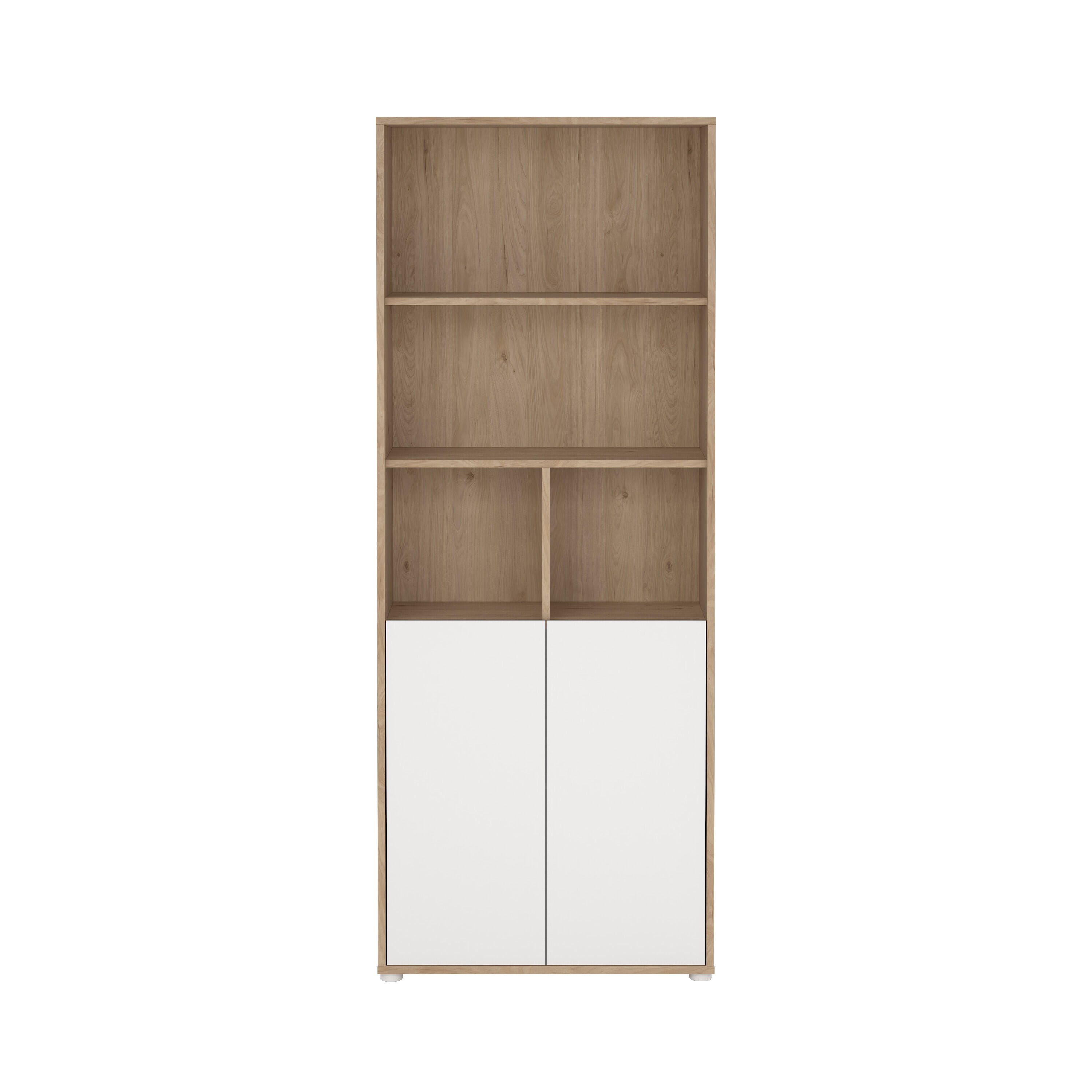 Tvilum Sign 80" Bookcase, Jackson Hickory/White, large