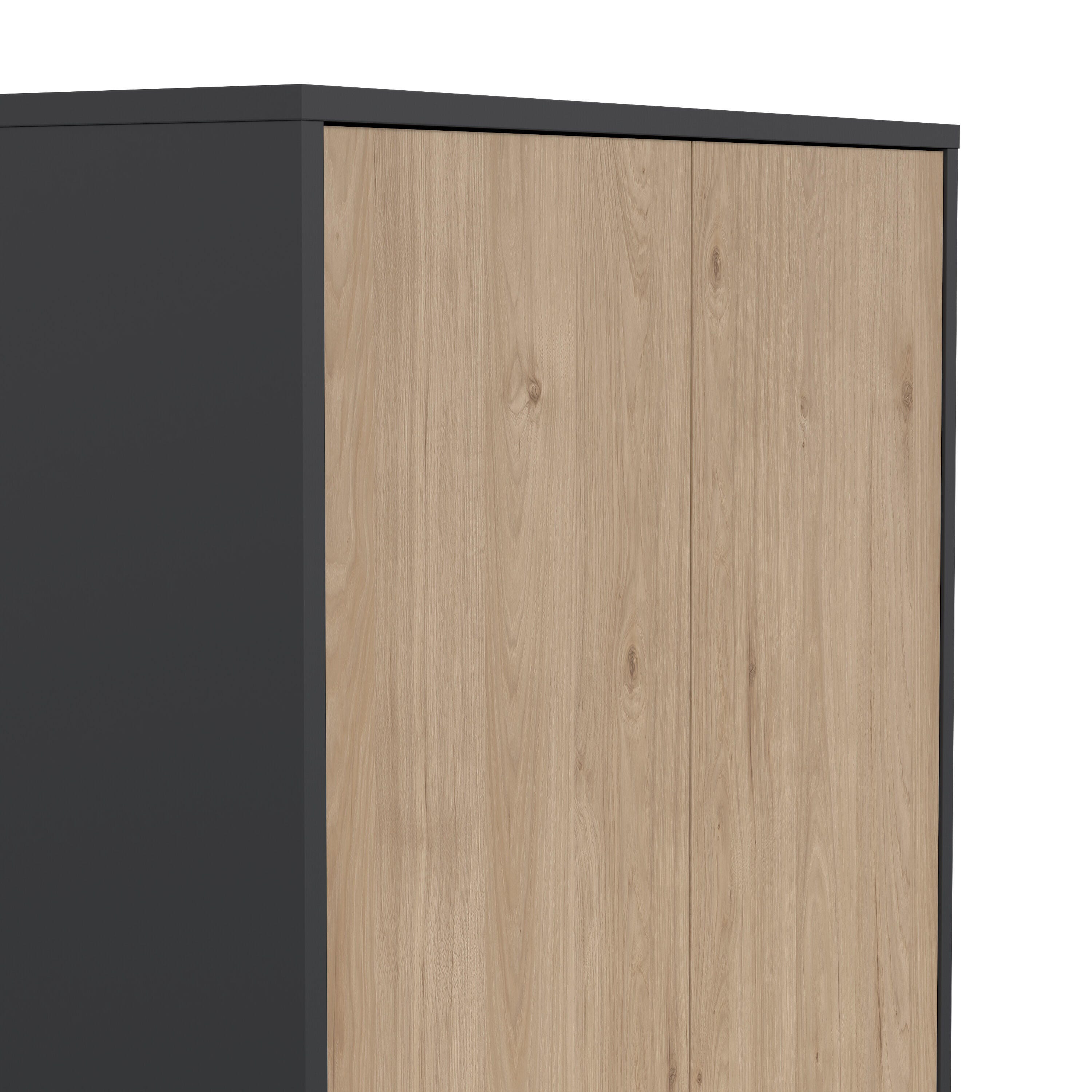 Tvilum Sign 80" Bookcase, Gray/Jackson Hickory, large