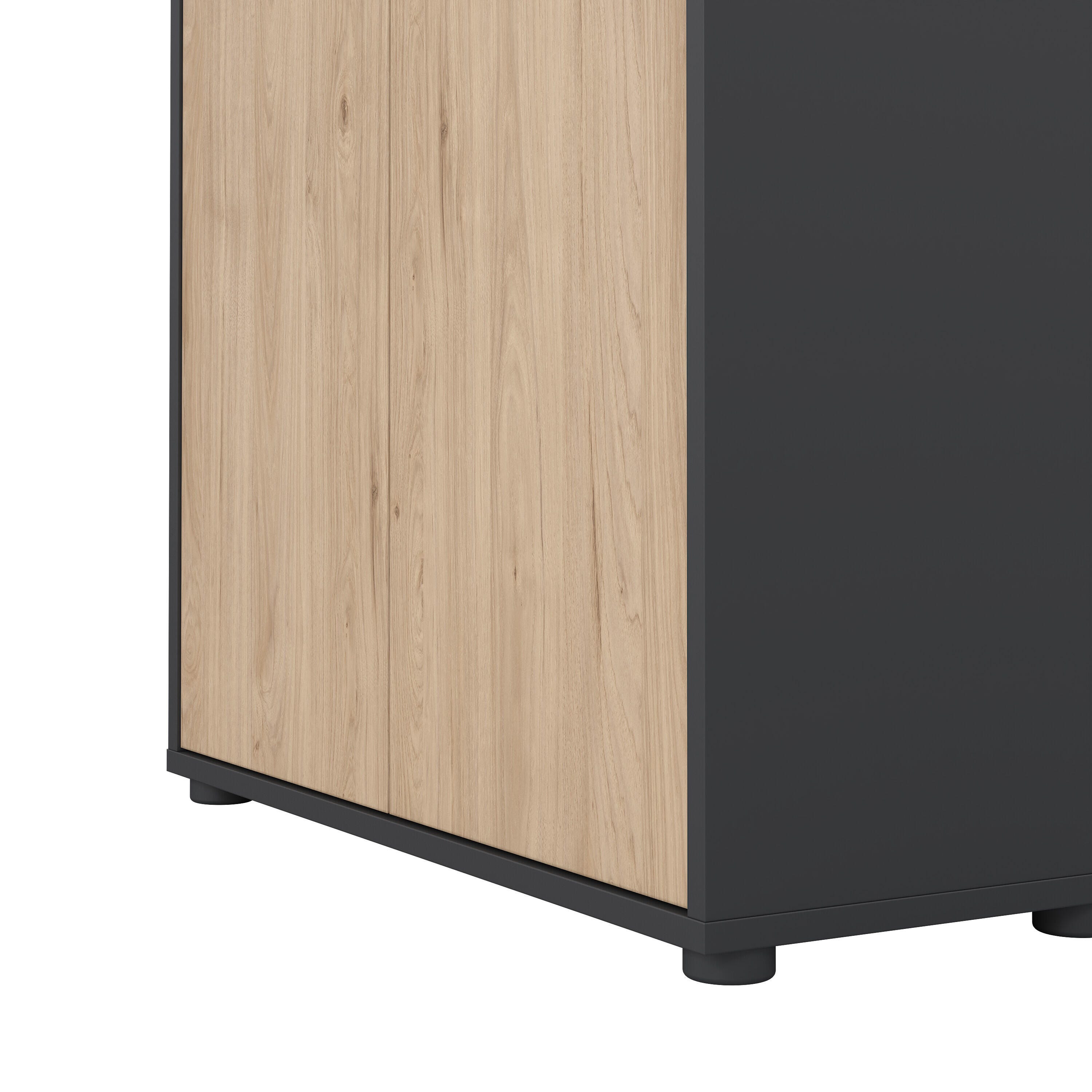 Tvilum Sign 80" Bookcase, Gray/Jackson Hickory, large