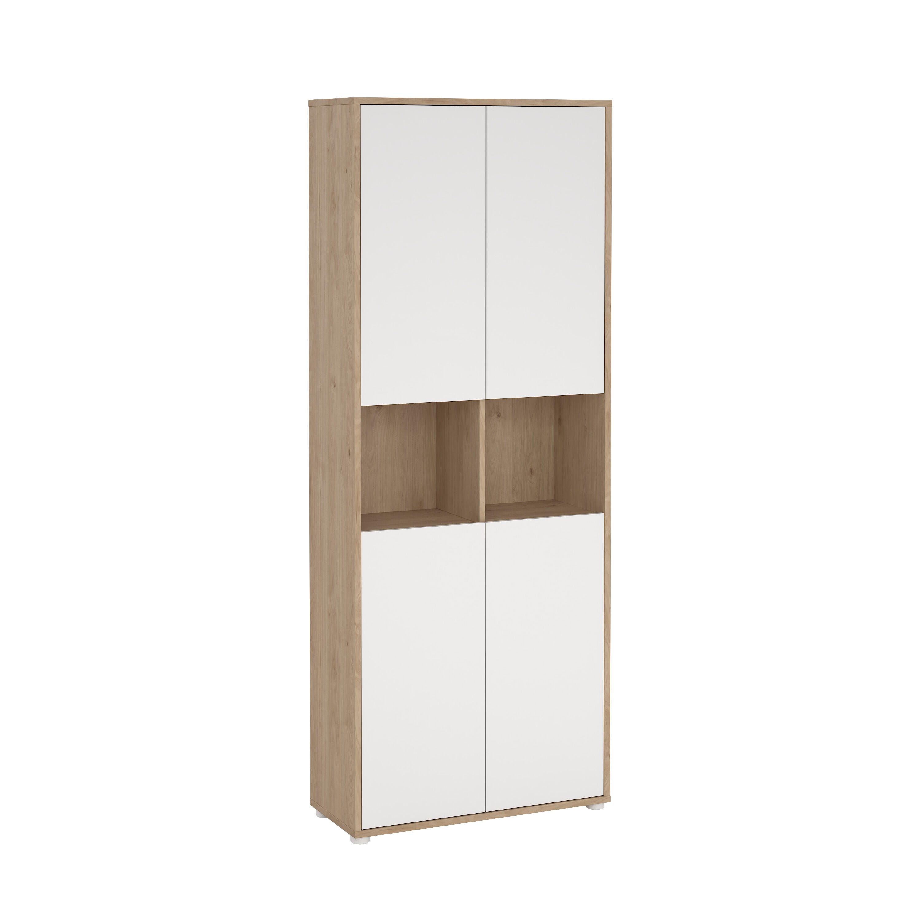 Tvilum Sign 80" Bookcase, Jackson Hickory/White, large
