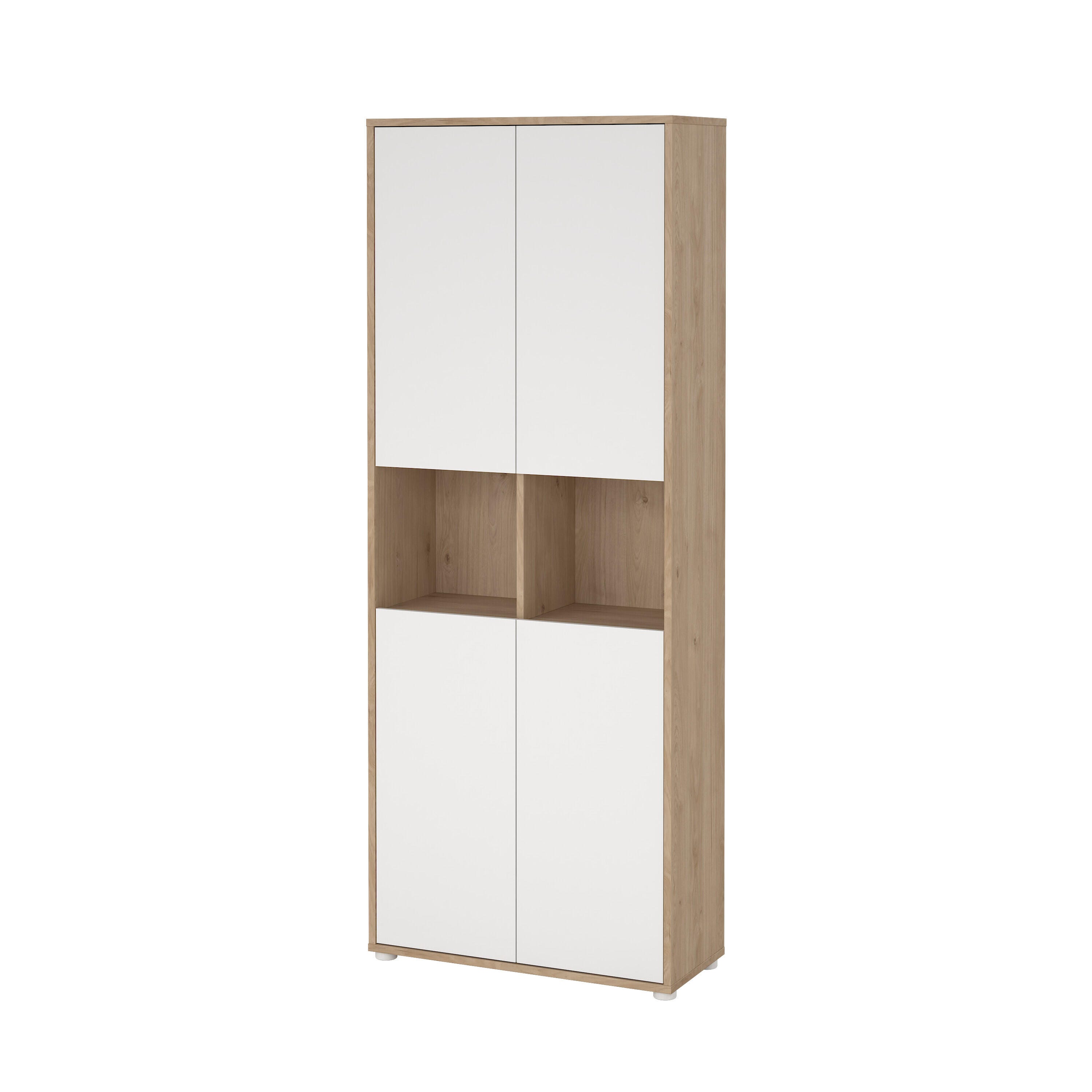 Tvilum Sign 80" Bookcase, Jackson Hickory/White, large