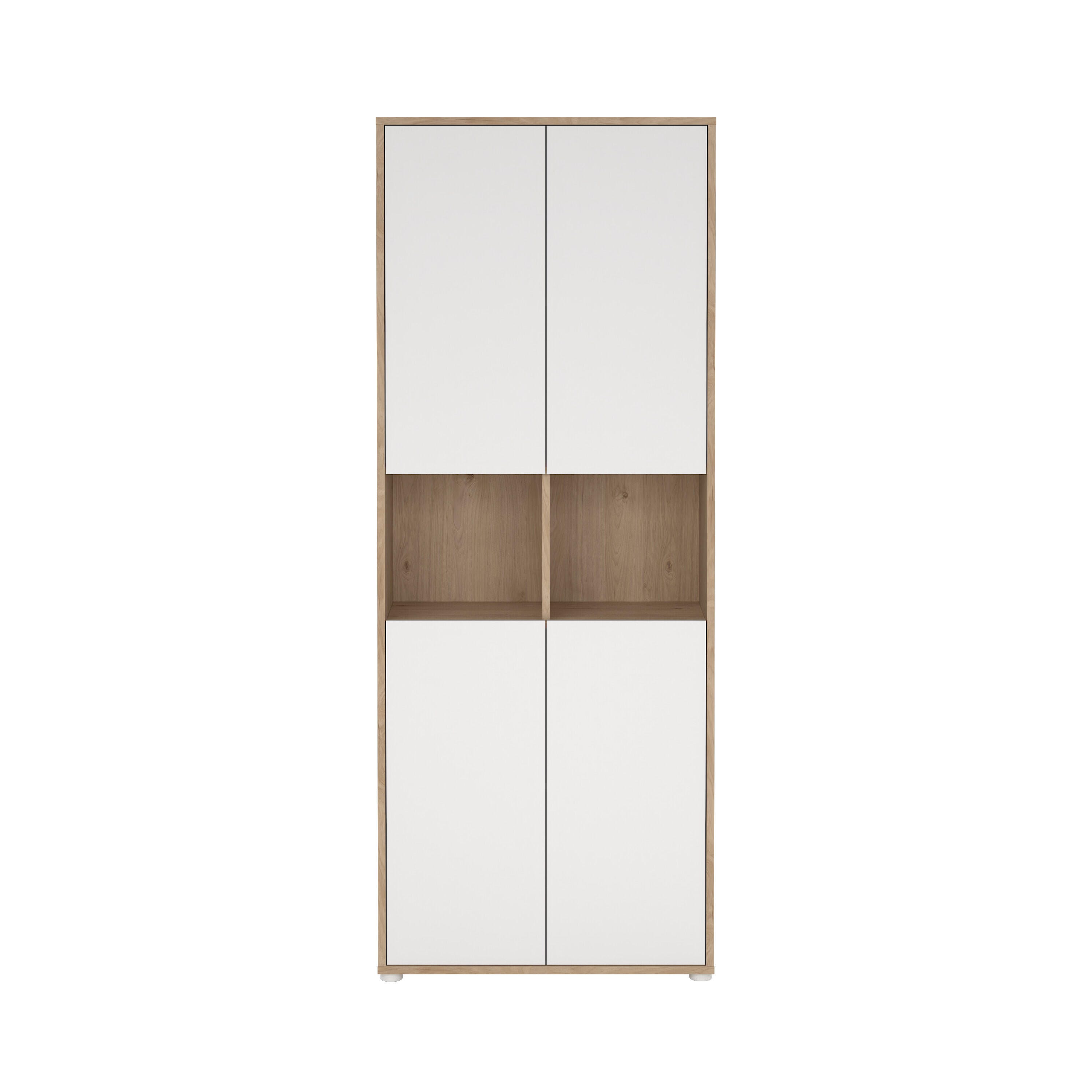Tvilum Sign 80" Bookcase, Jackson Hickory/White, large