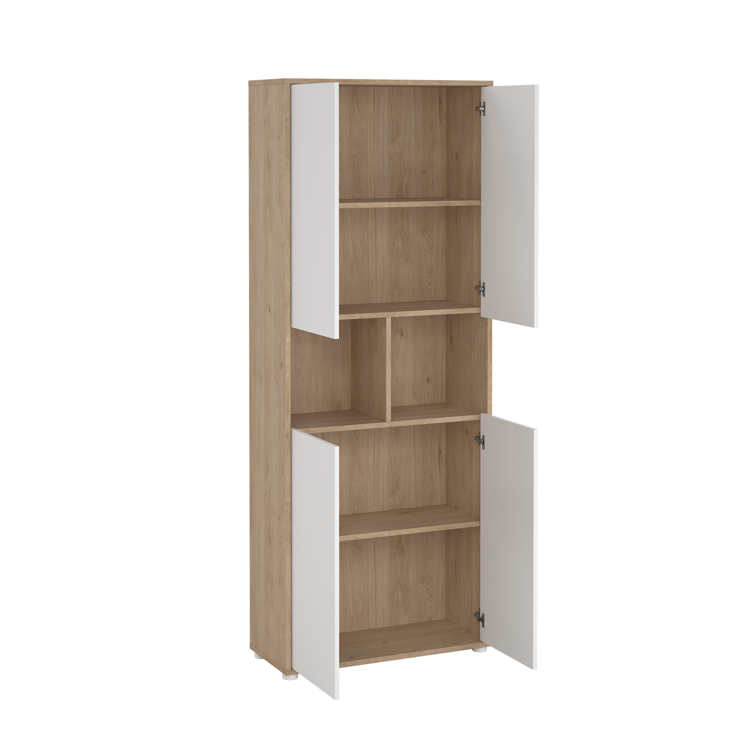 Tvilum Sign 80" Bookcase, Jackson Hickory/White, large