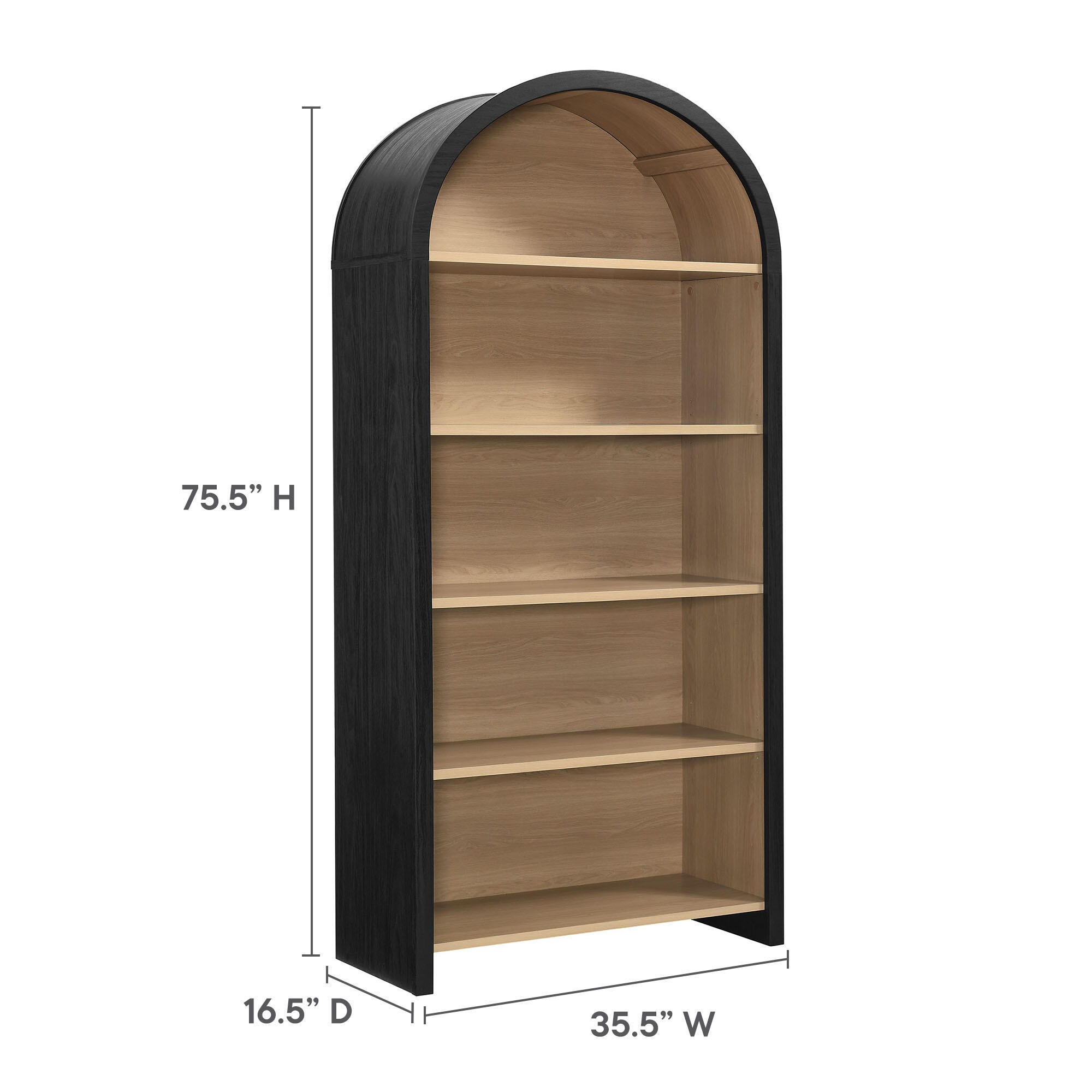 Modway Evie 76" Bookcase, , large