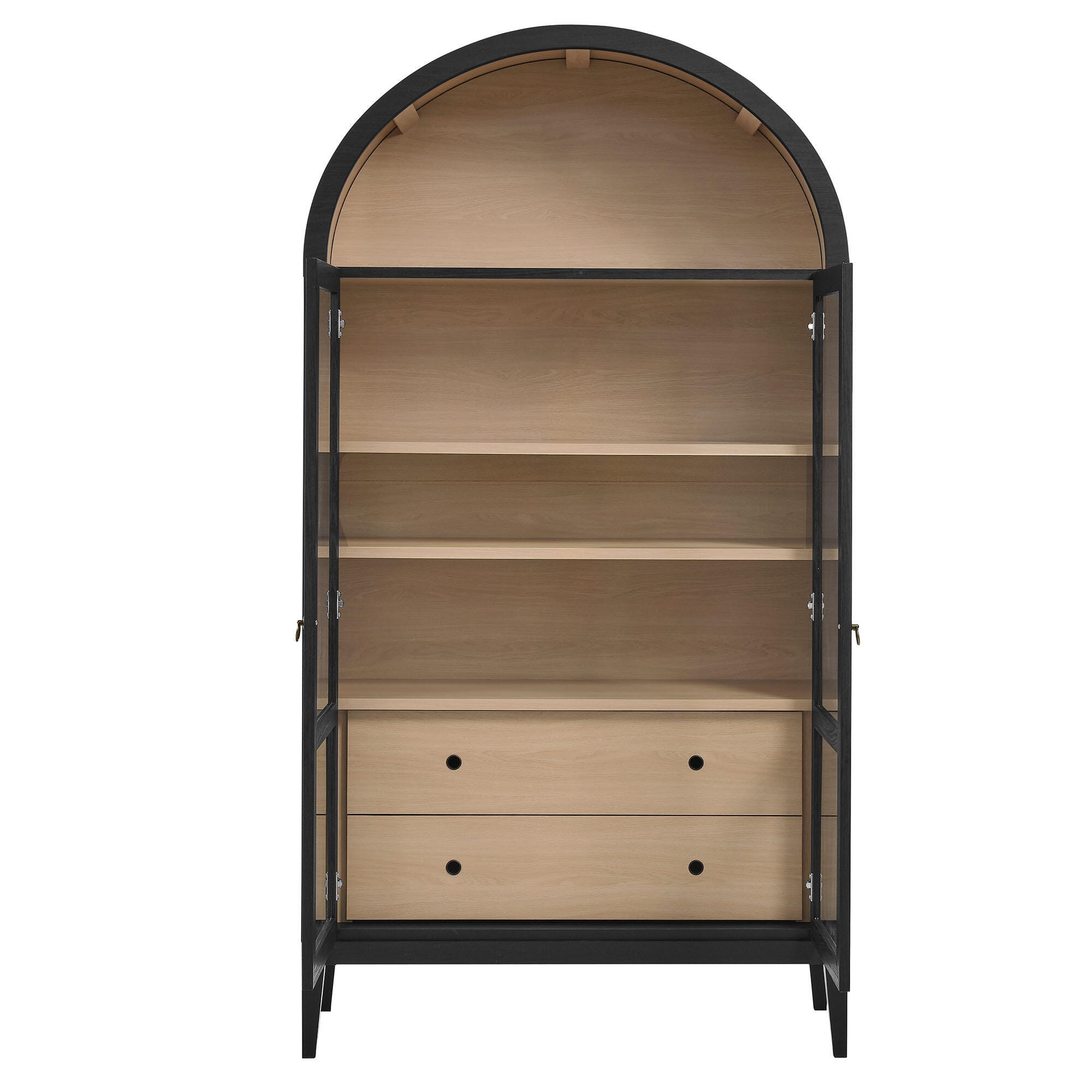 Modway Nolan Storage Cabinet, Black Oak, large