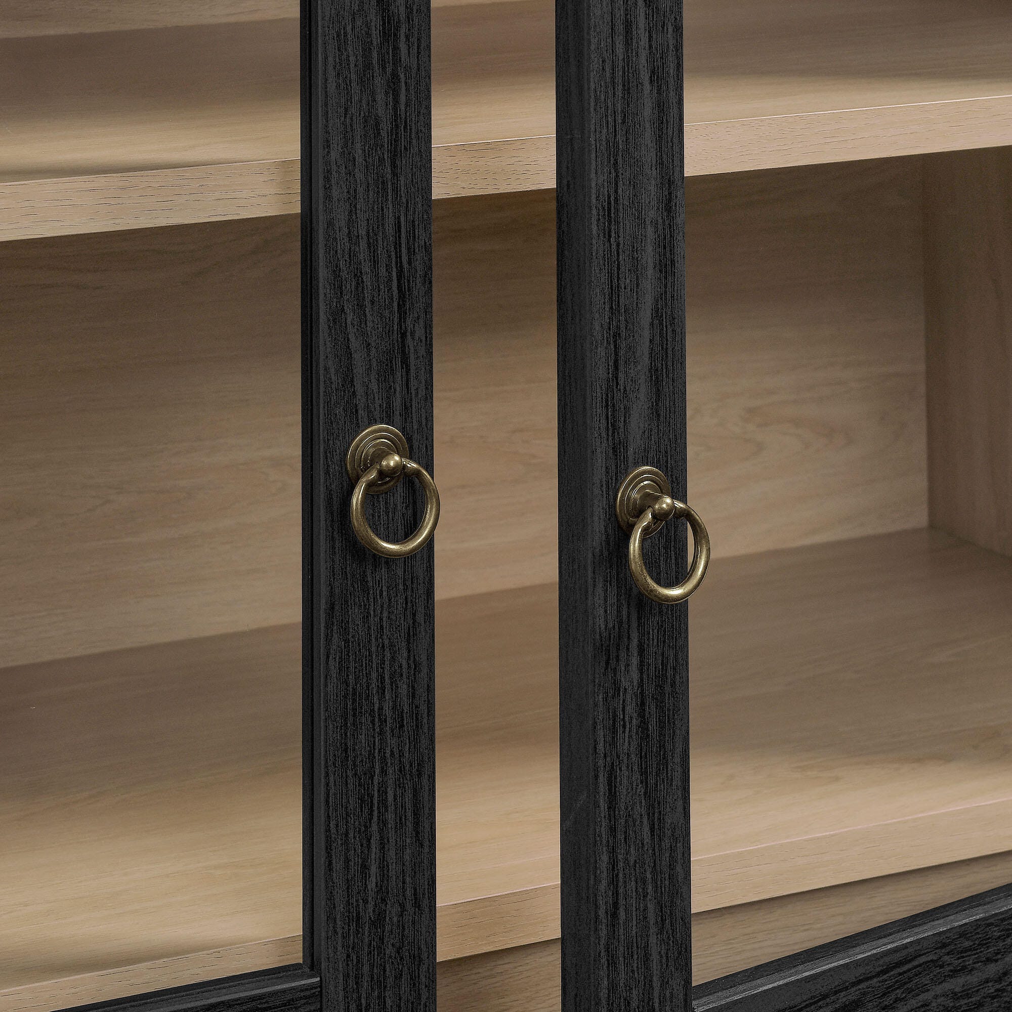 Modway Nolan Storage Cabinet, Black Oak, large