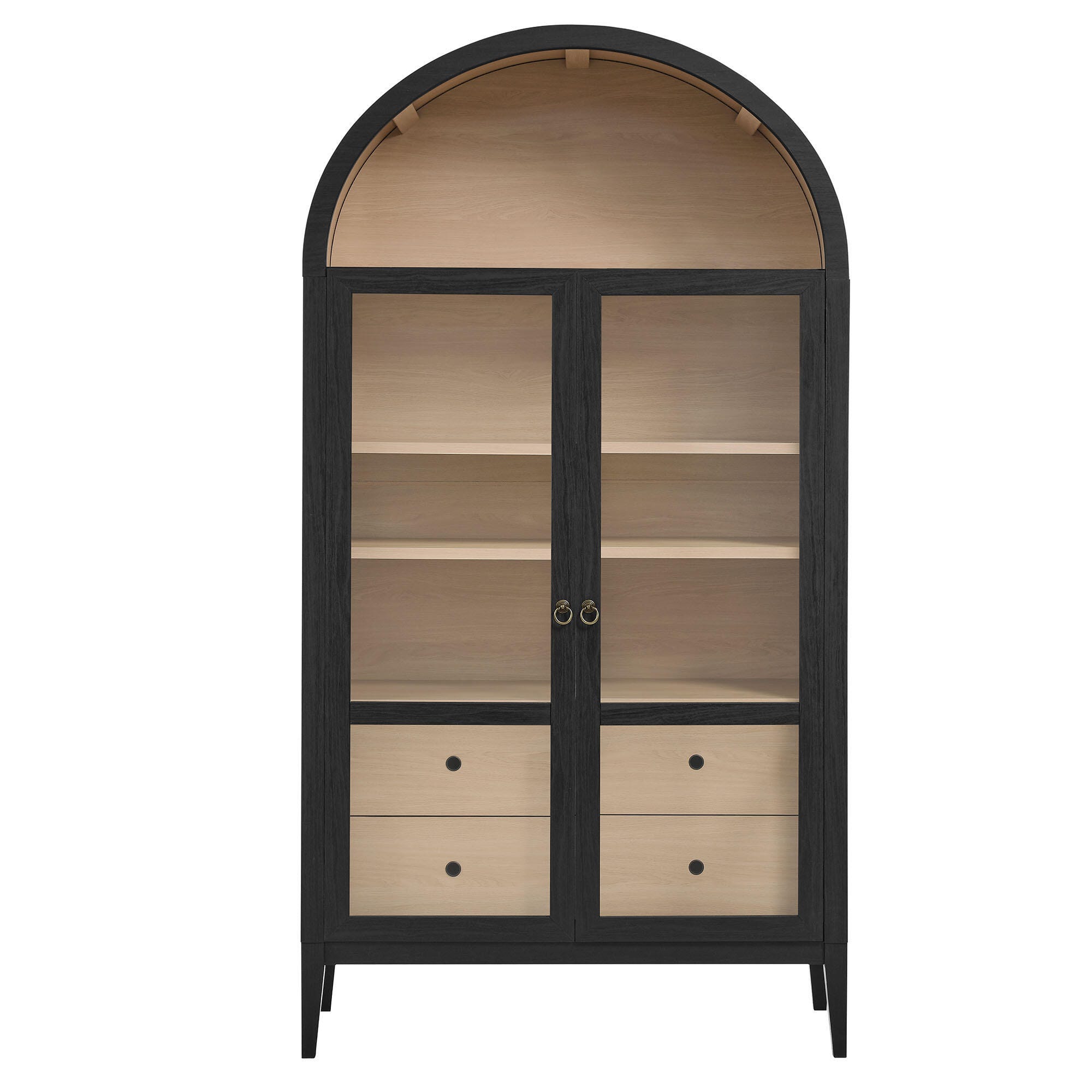 Modway Nolan Storage Cabinet, Black Oak, large