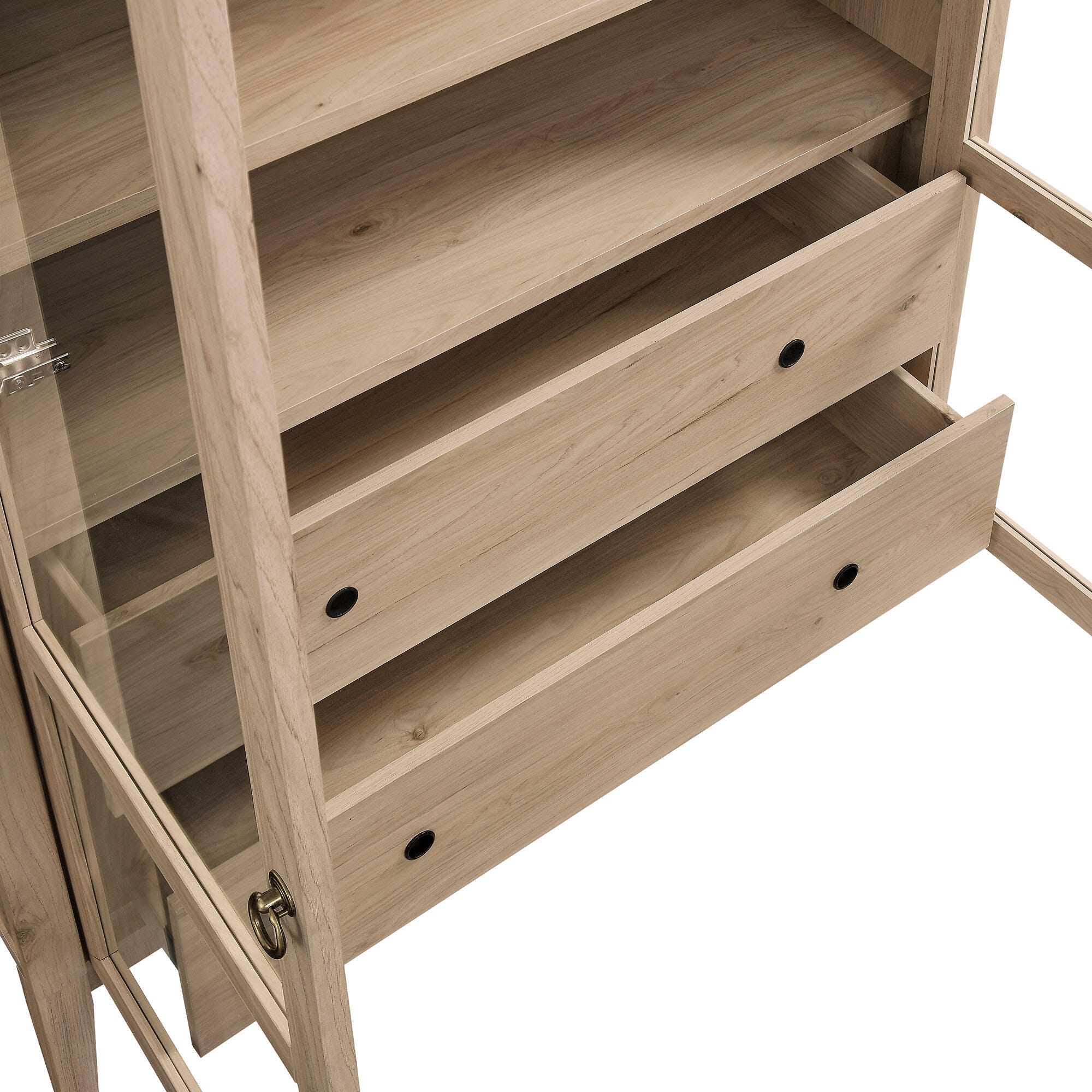Modway Nolan Storage Cabinet, Light Oak, large